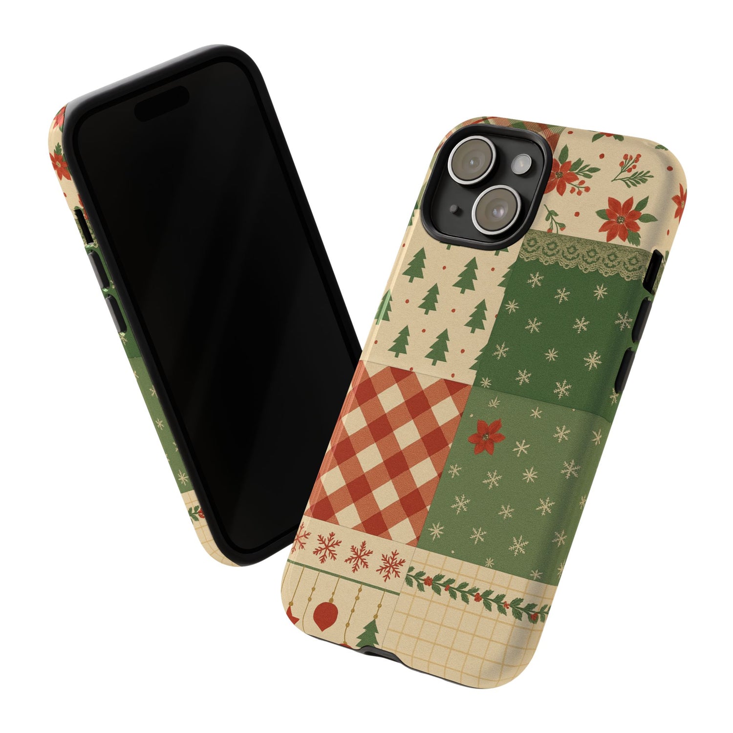 Festive Phone Cases, Luxury Black and Gold Design for Christmas Gift, Holiday Decor, Tough Case, Winter Celebration, Elegant iPhone Cover