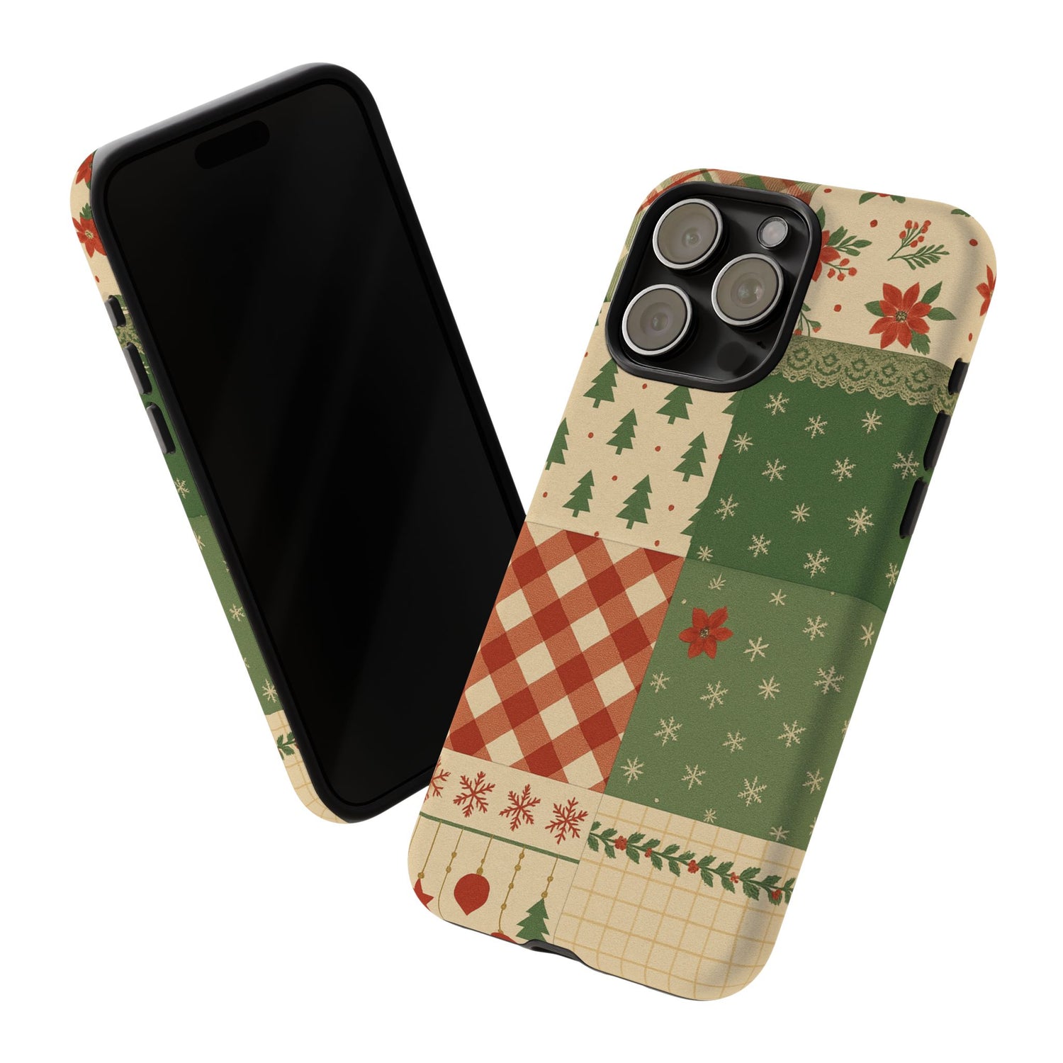 Festive Phone Cases, Luxury Black and Gold Design for Christmas Gift, Holiday Decor, Tough Case, Winter Celebration, Elegant iPhone Cover