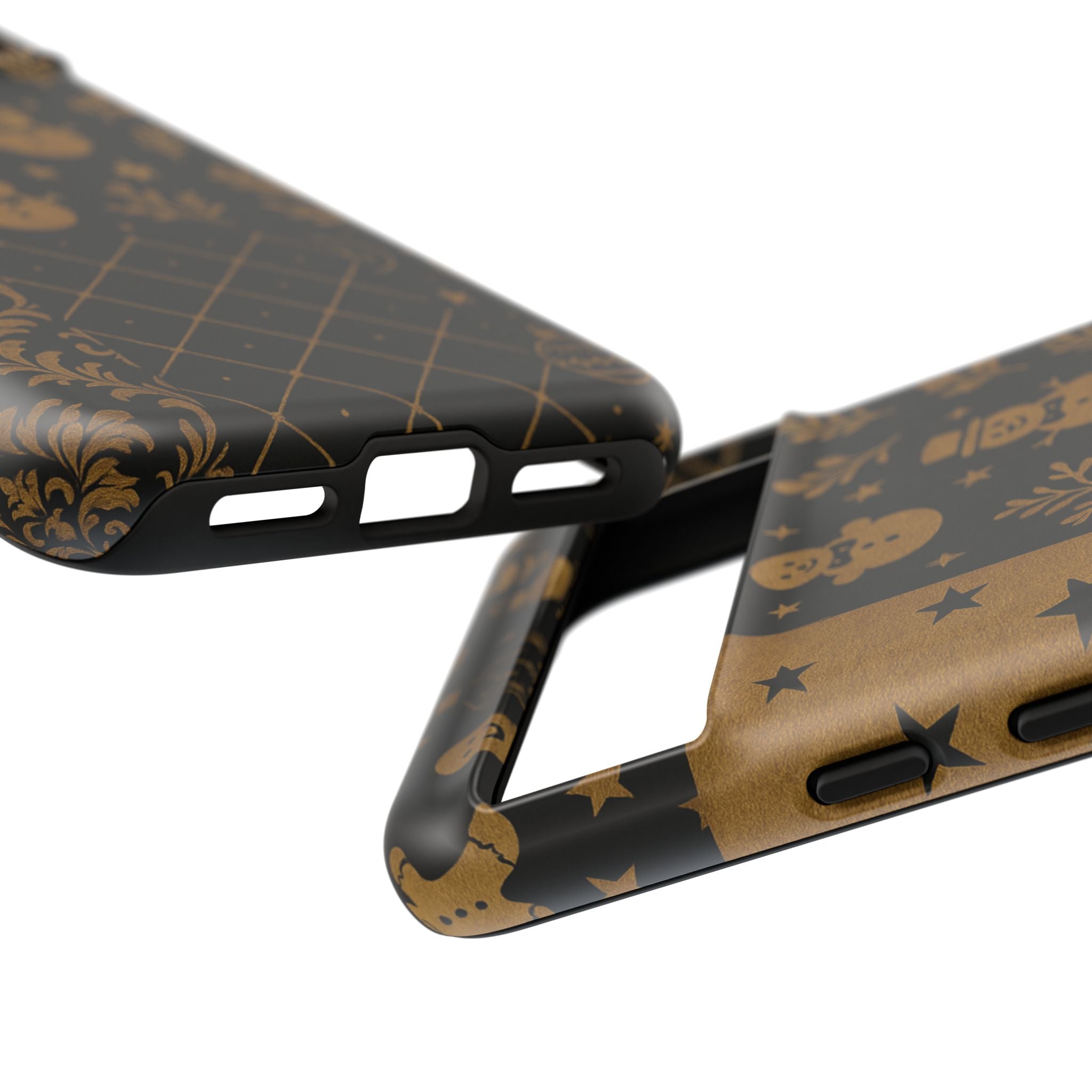 Black Festive Phone Case | Christmas Gift | Holiday Decor | Snowman Design | Tough Cases | Winter Celebration