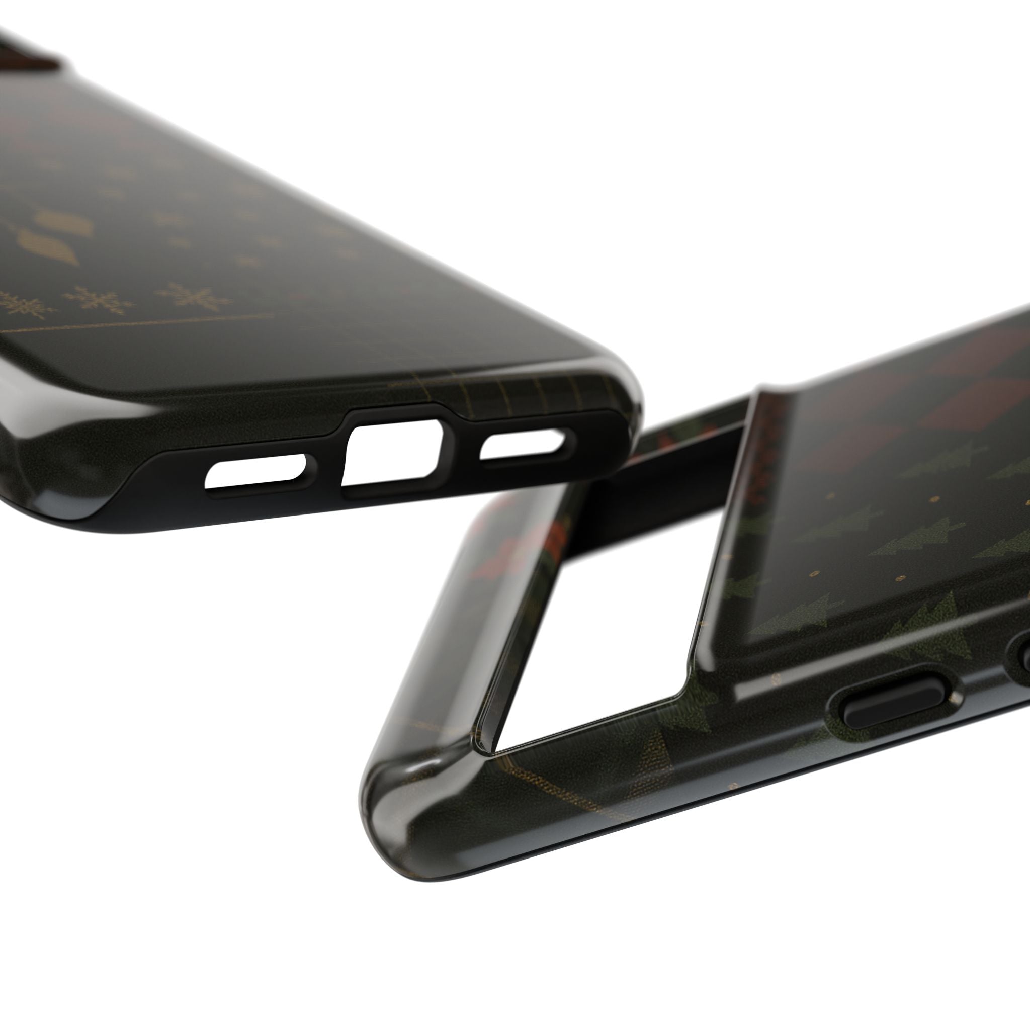 Black Luxury Phone Case for Christmas Festive Season - Tough design