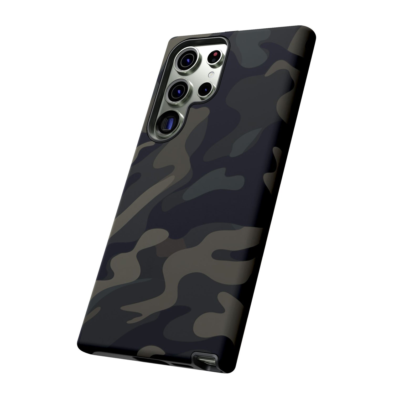 Black Camouflage Phone Case for iPhone, Samsung and Google Pixel