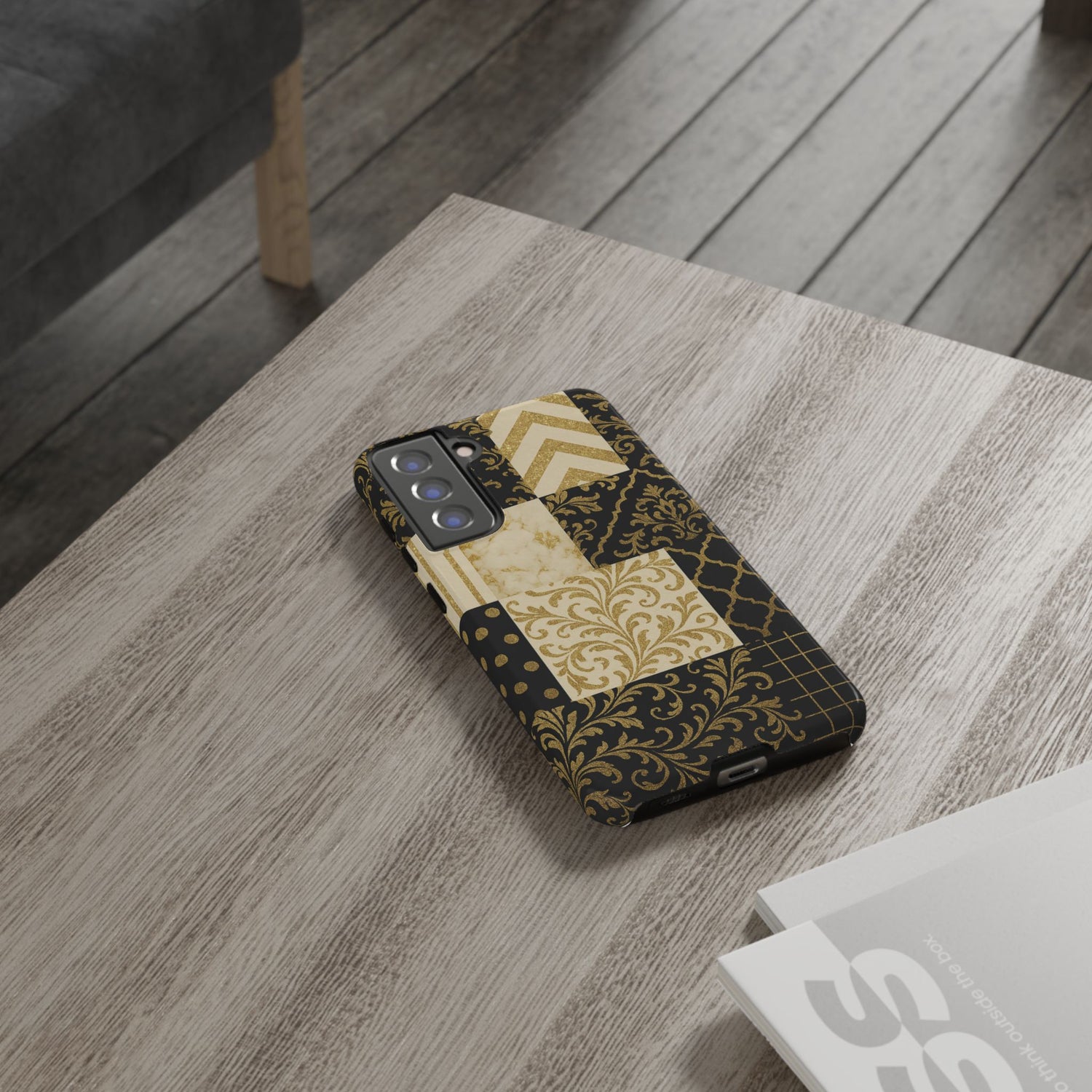 Phone Case, Luxury Black and Gold Festive Design for Christmas Gift, Holiday Decor, Tough Cases, Winter Celebration, Elegant iPhone Cover