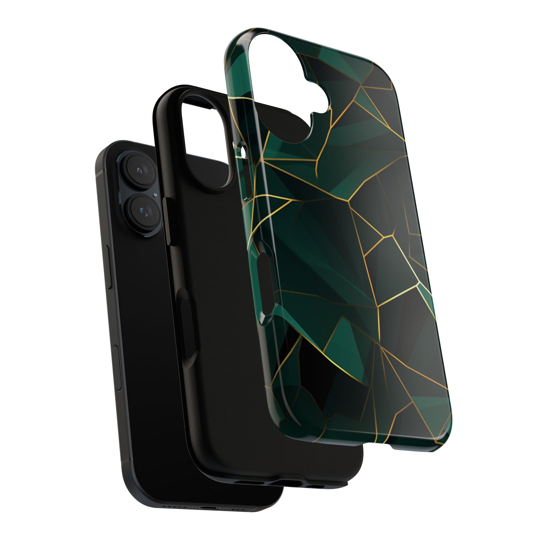 Emerald Veil - Geometric Luxe Phone Case