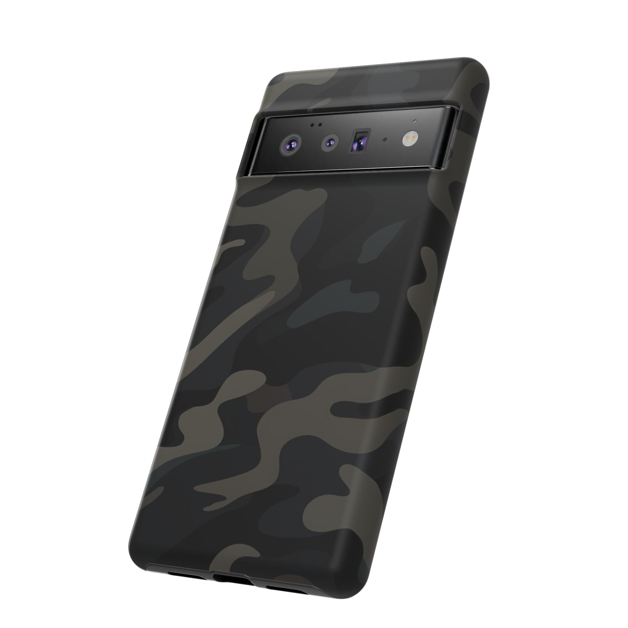 Black Camouflage Phone Case for iPhone, Samsung and Google Pixel