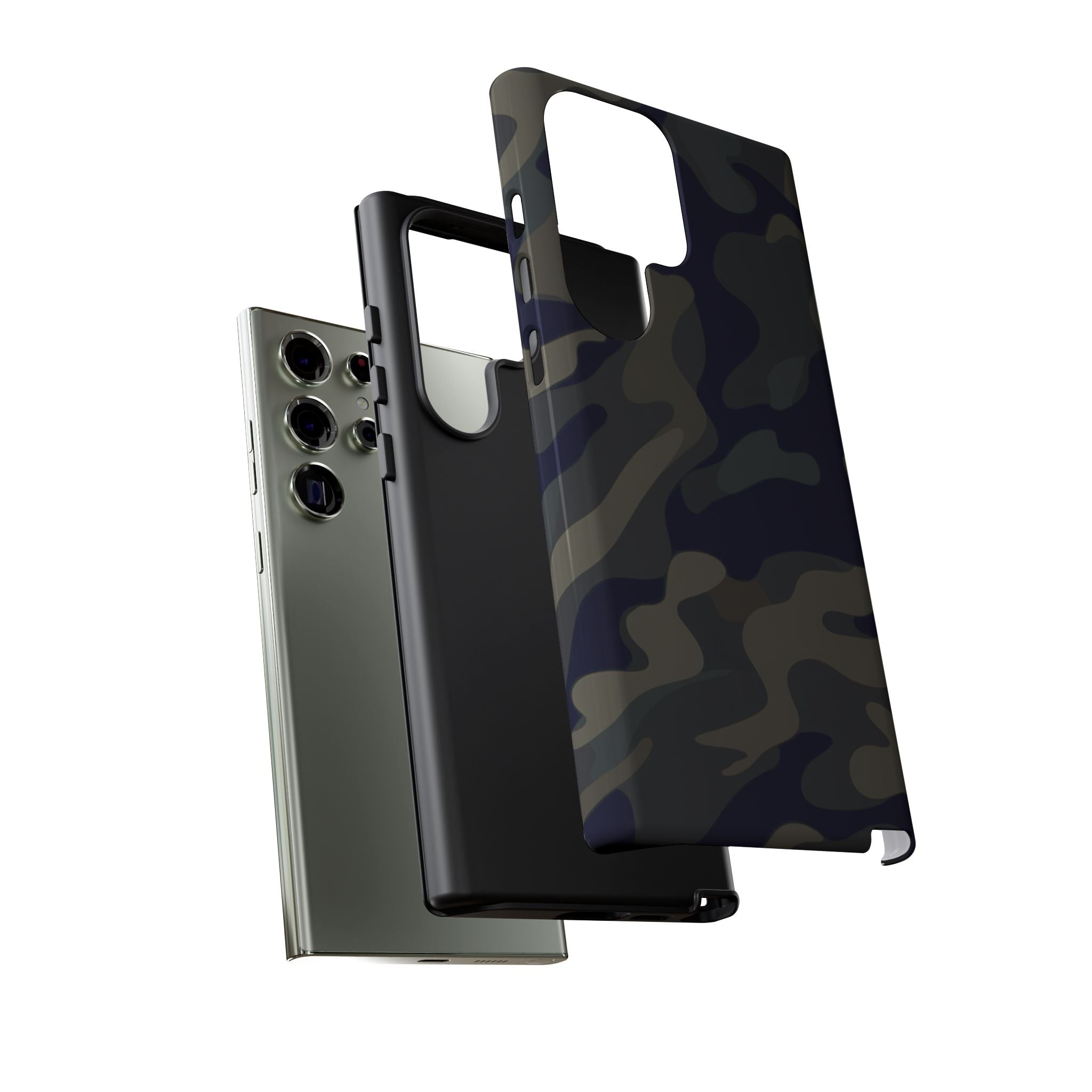 Black Camouflage Phone Case for iPhone, Samsung and Google Pixel