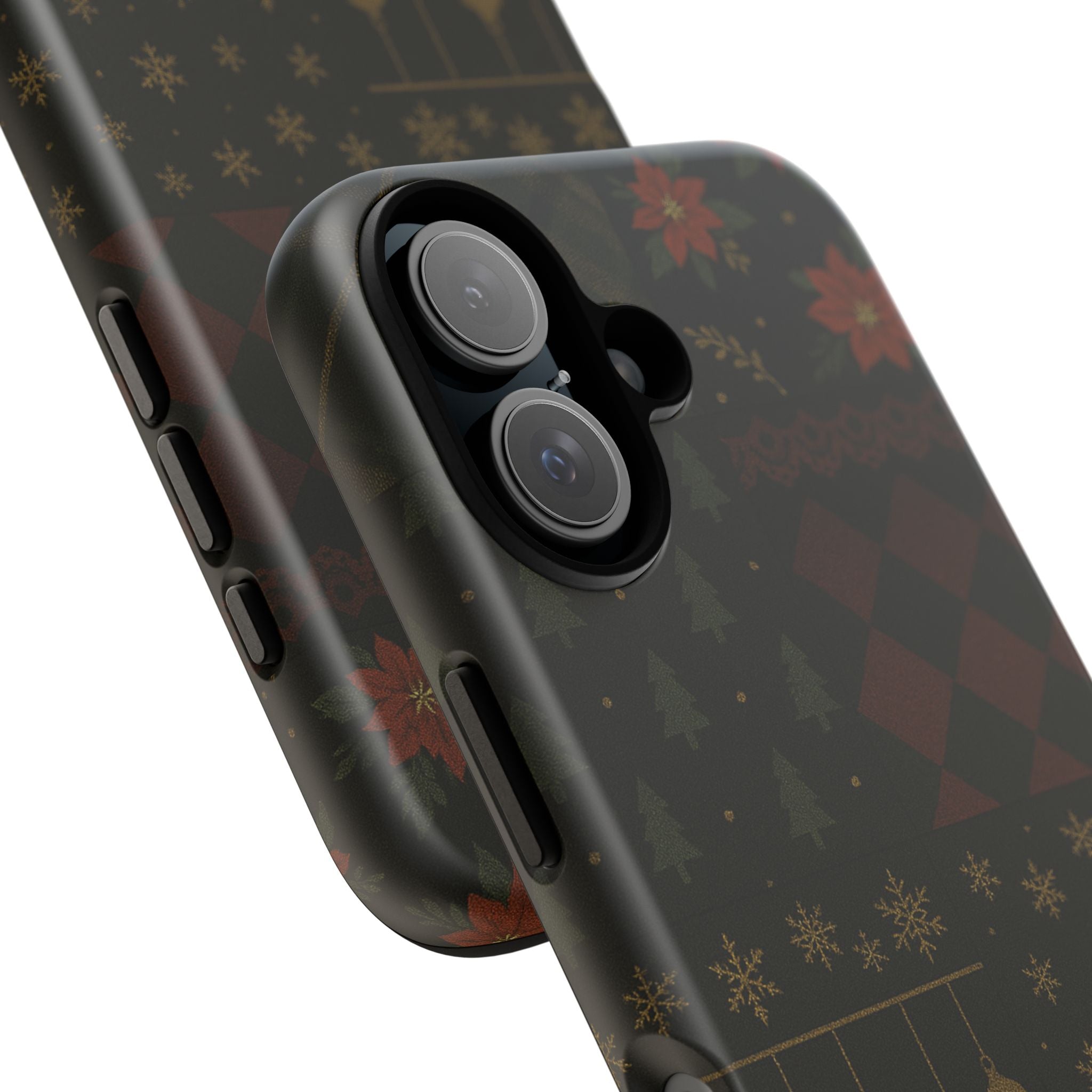Black Luxury Phone Case for Christmas Festive Season - Tough design