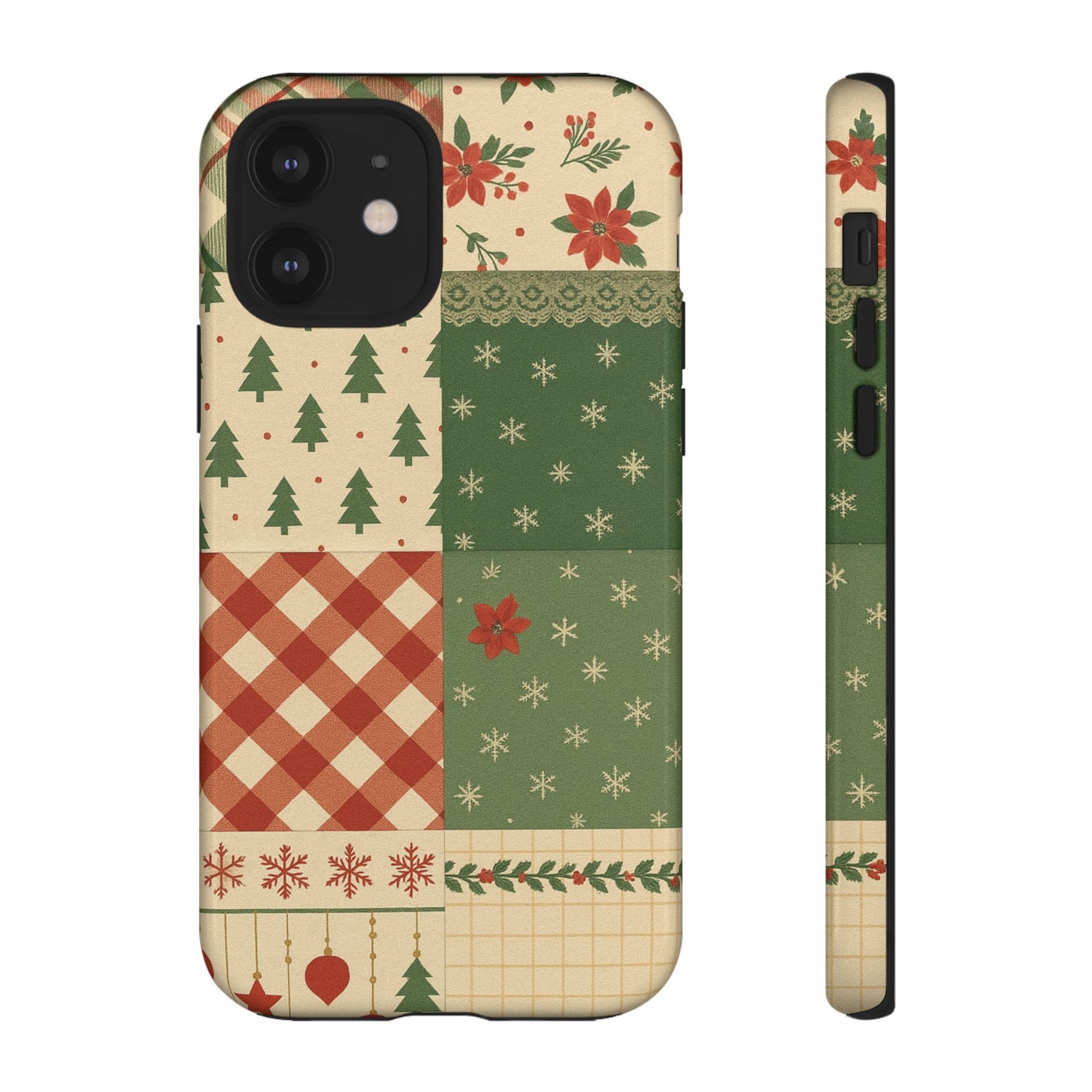 Festive Phone Cases, Luxury Black and Gold Design for Christmas Gift, Holiday Decor, Tough Case, Winter Celebration, Elegant iPhone Cover iPhone 12 Glossy