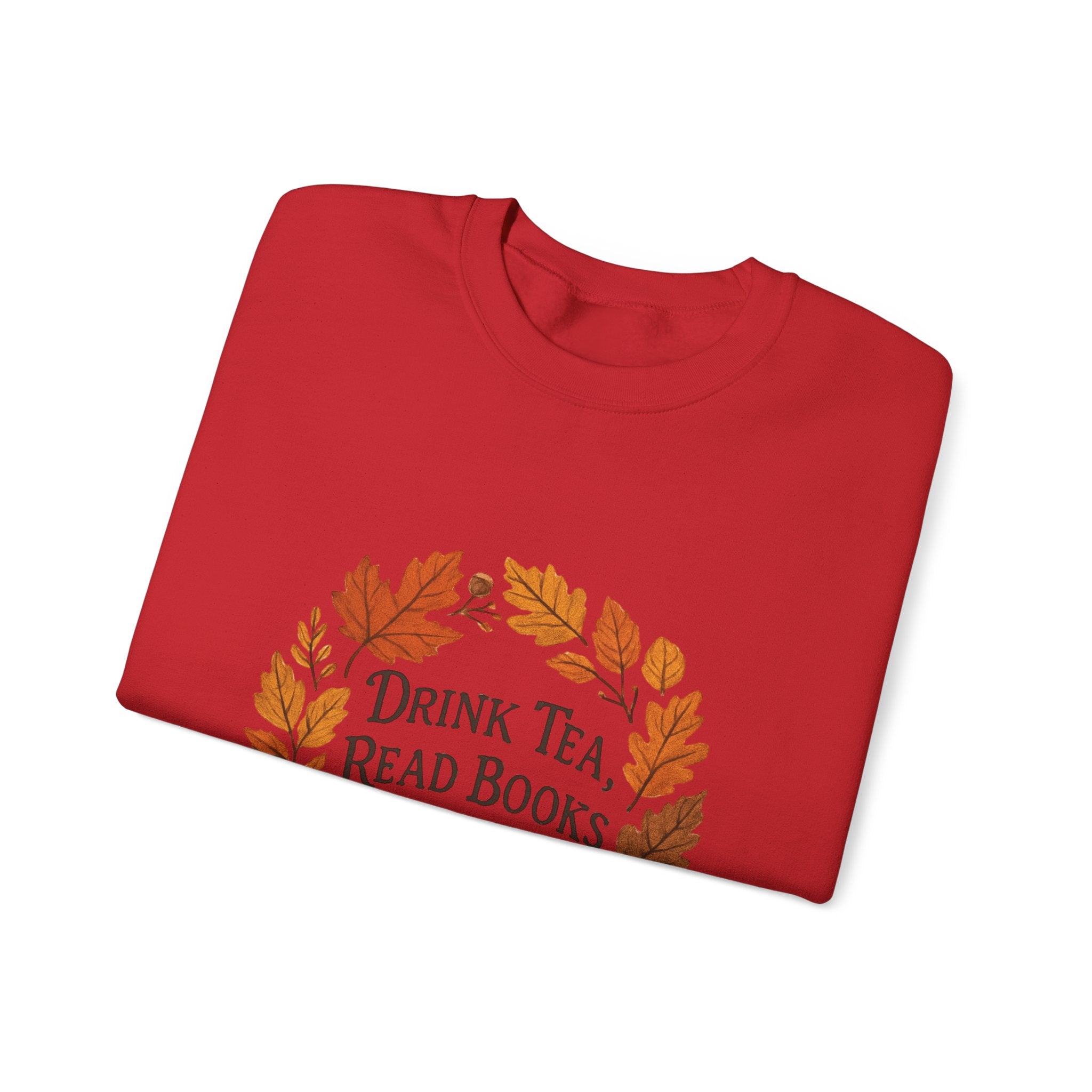 Cozy Book Lover Crewneck Sweatshirt - Fall Fashion Tea & Books Apparel | Gift for Readers