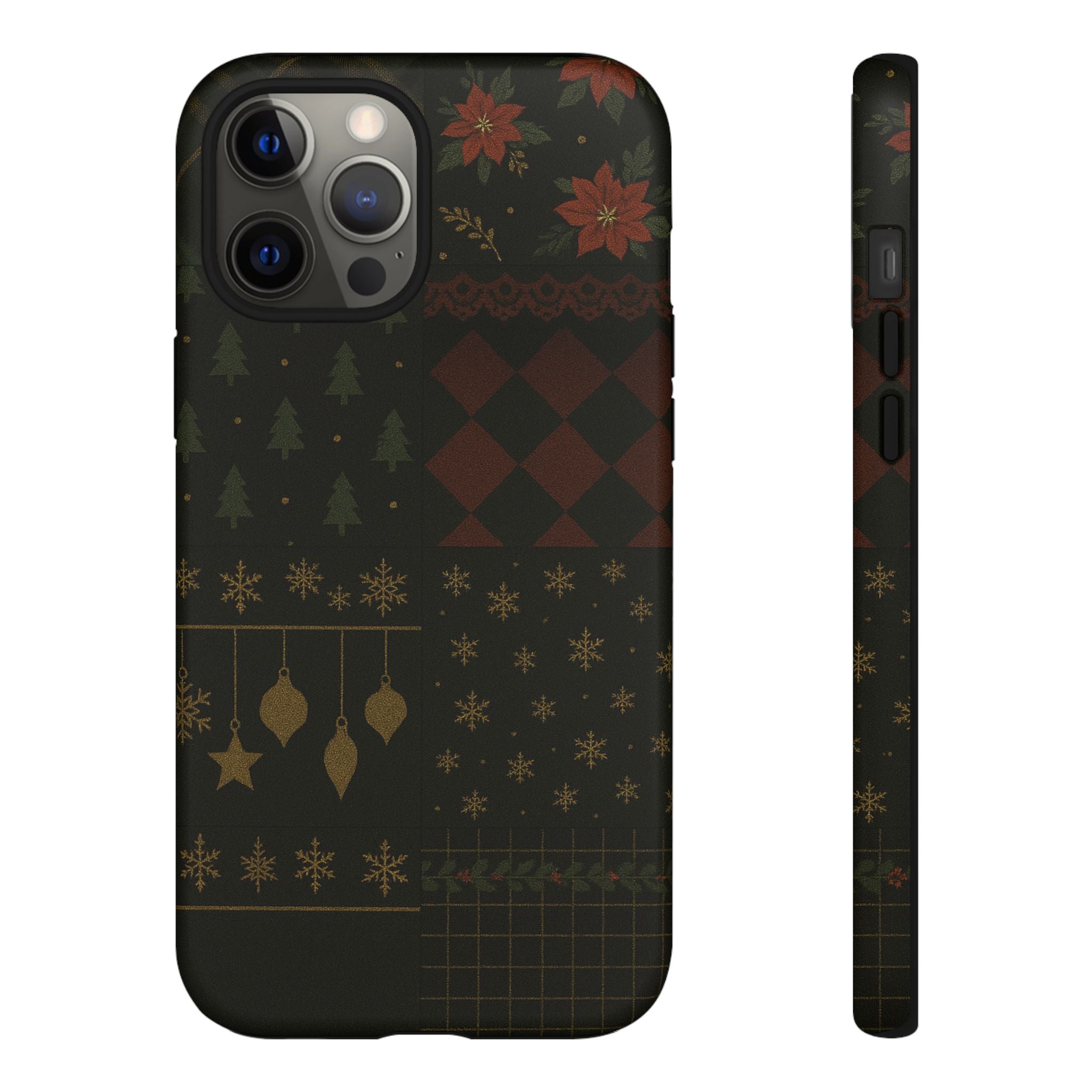 Black Luxury Phone Case for Christmas Festive Season - Tough design iPhone 12 Pro Max Matte