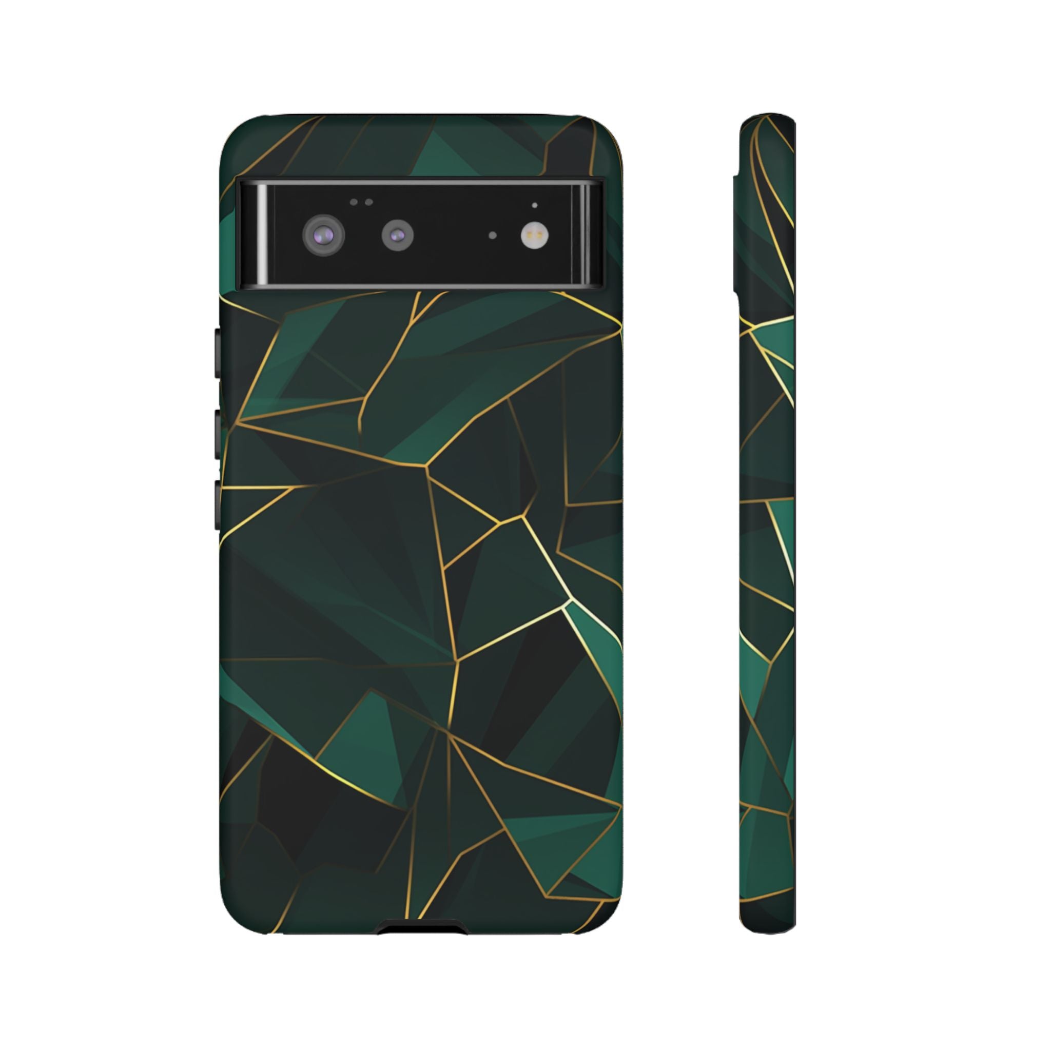 Emerald Veil - Geometric Luxe Phone Case Google Pixel 6 Matte