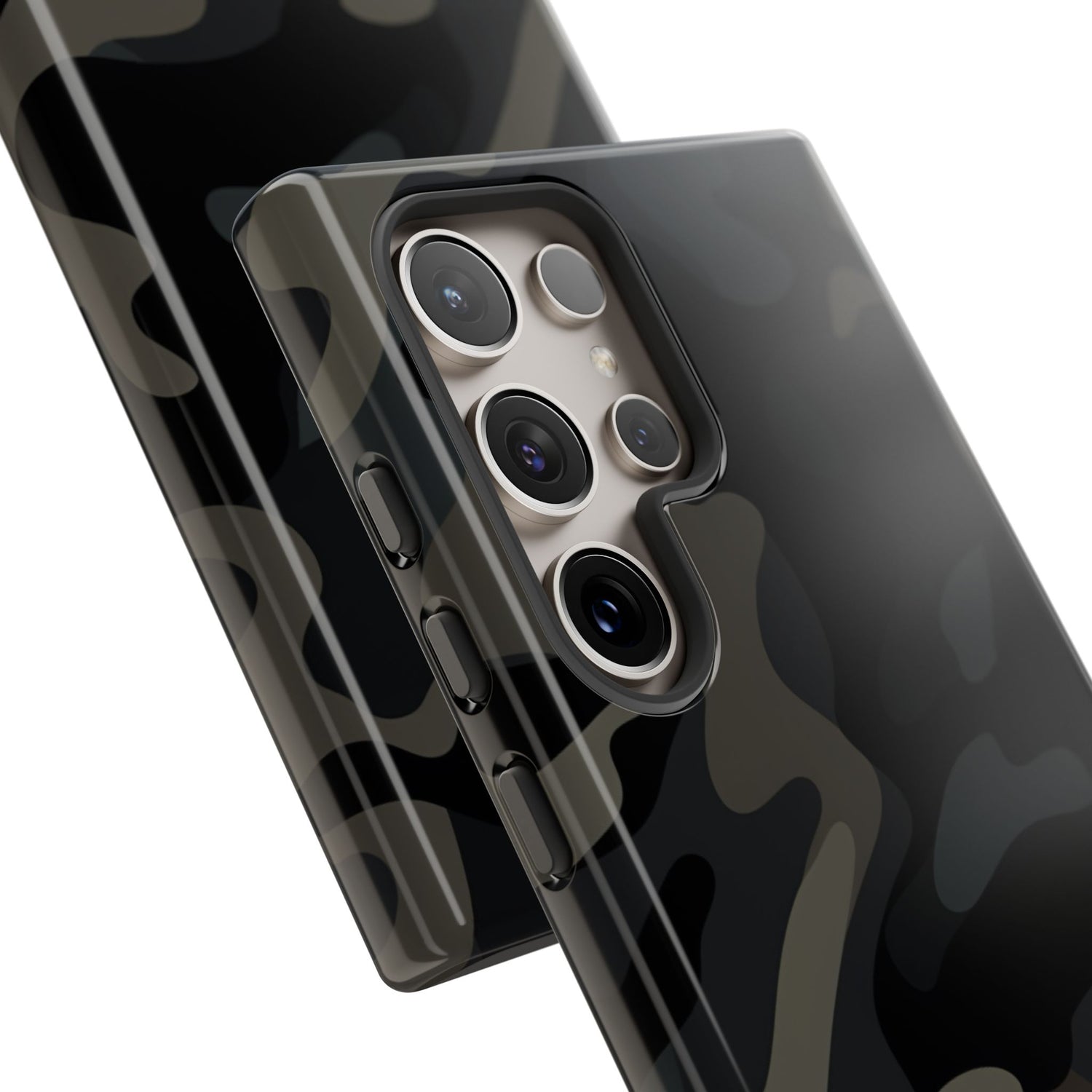 Black Camouflage Phone Case for iPhone, Samsung and Google Pixel