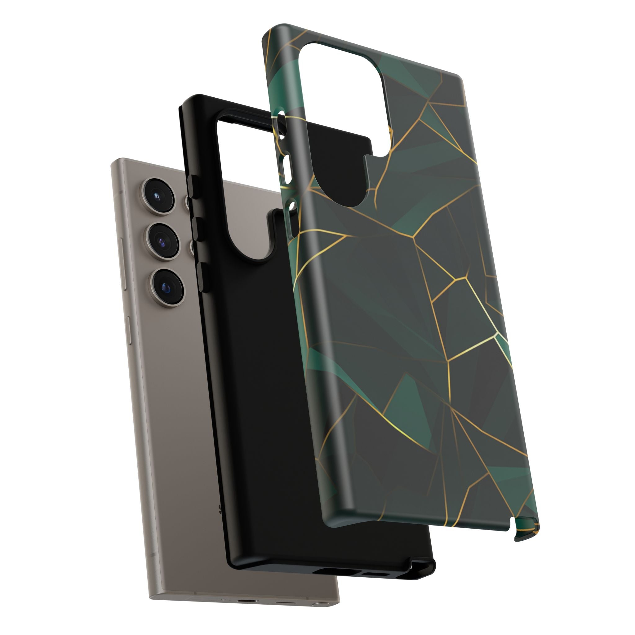 Emerald Veil - Geometric Luxe Phone Case
