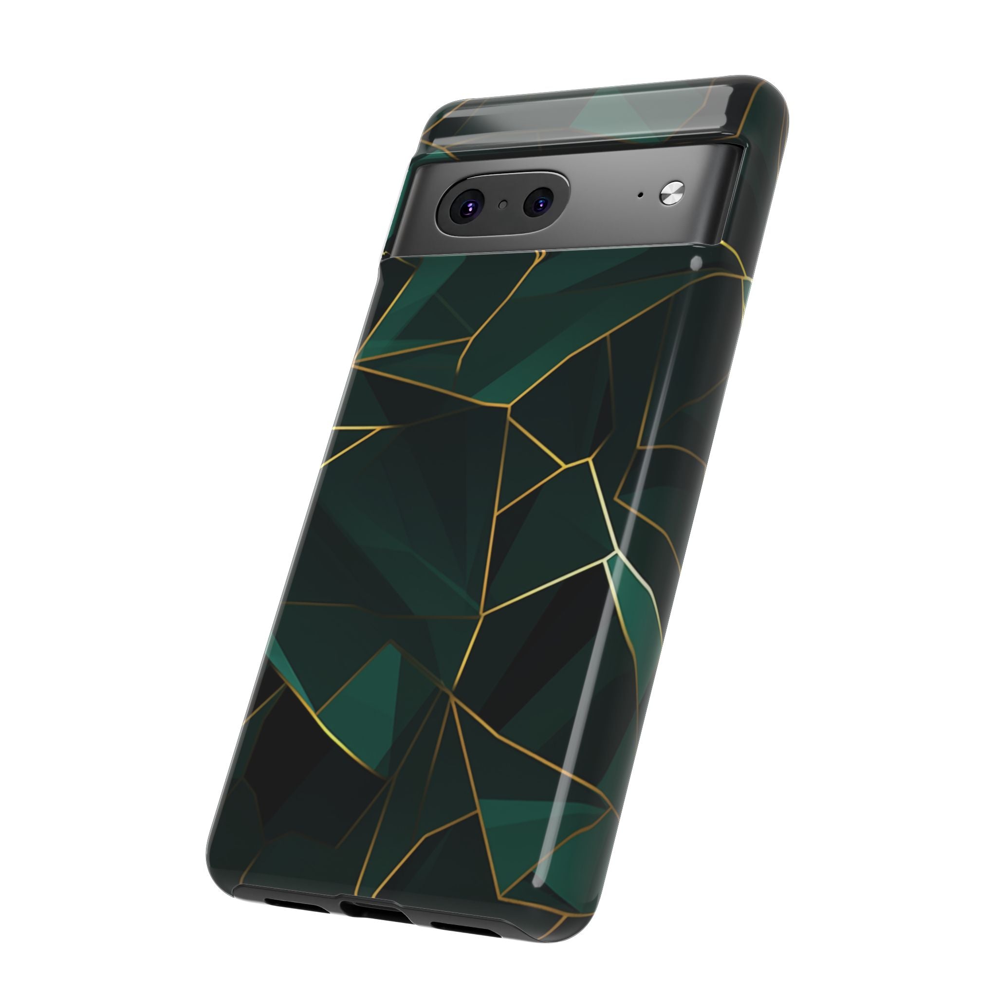 Emerald Veil - Geometric Luxe Phone Case