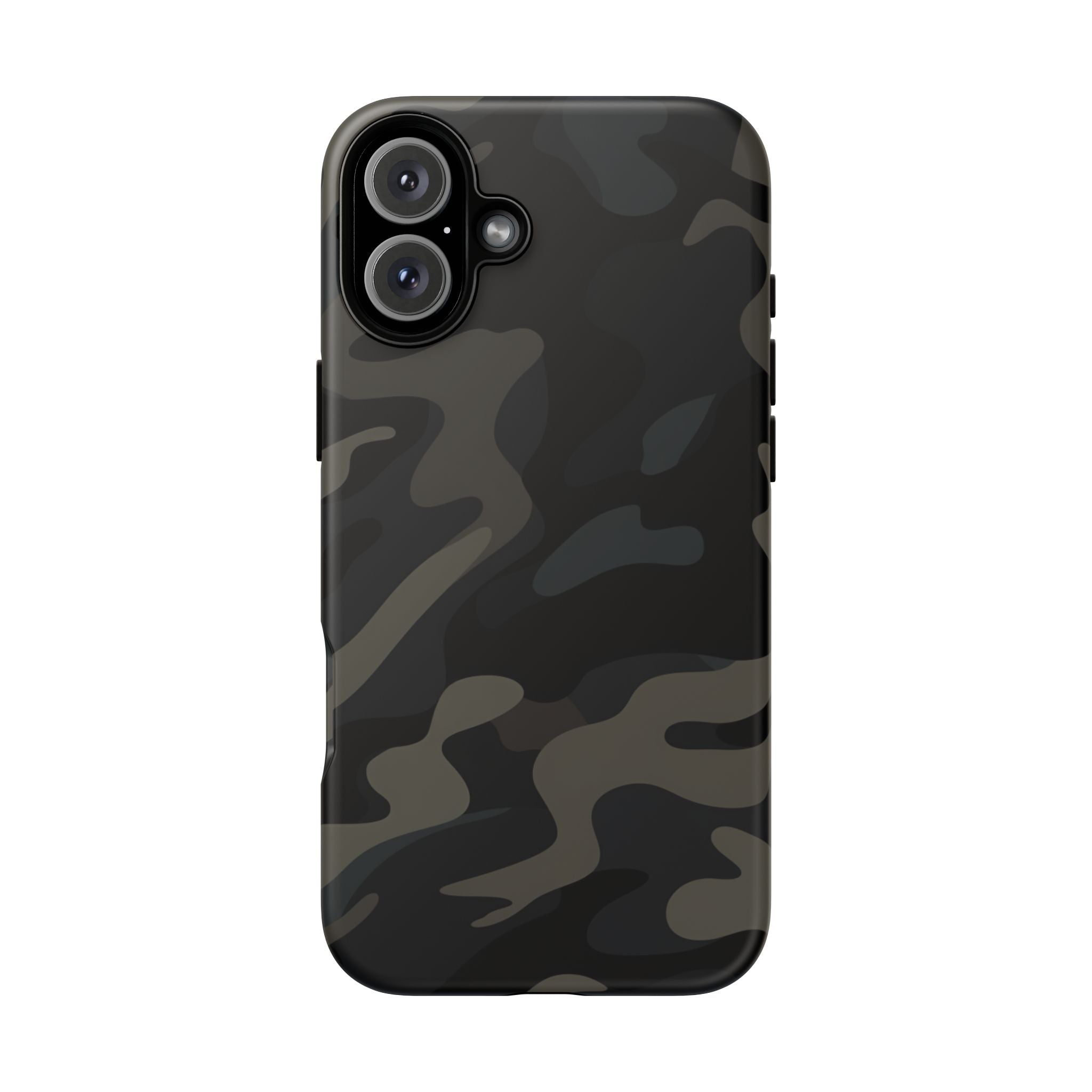 Black Camouflage Phone Case for iPhone, Samsung and Google Pixel iPhone 16 Plus Matte