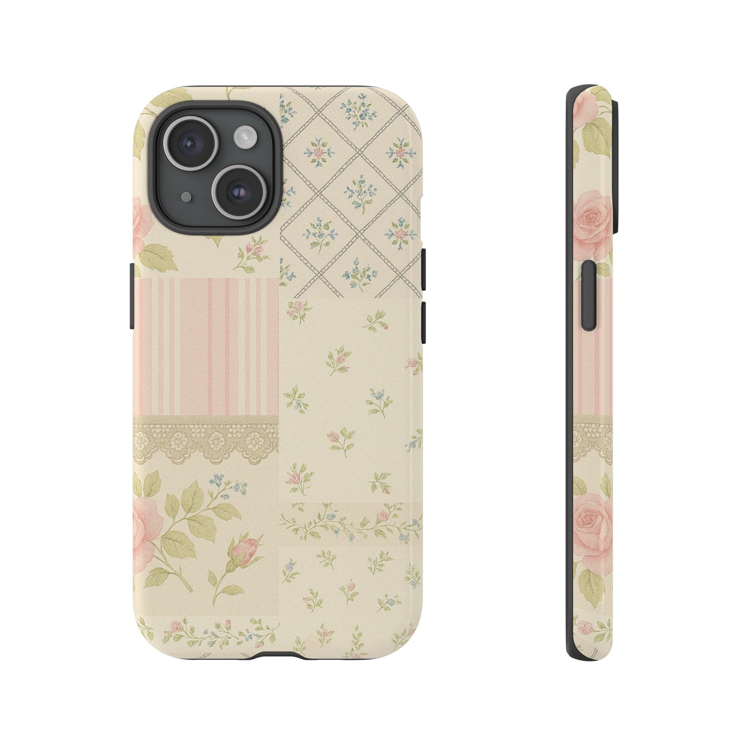 Floral Phone Case, Floral Tough Case, Protective Phone Case, Flower Case, Tough Phone Cover, Floral Tech Accessory iPhone 15 Glossy