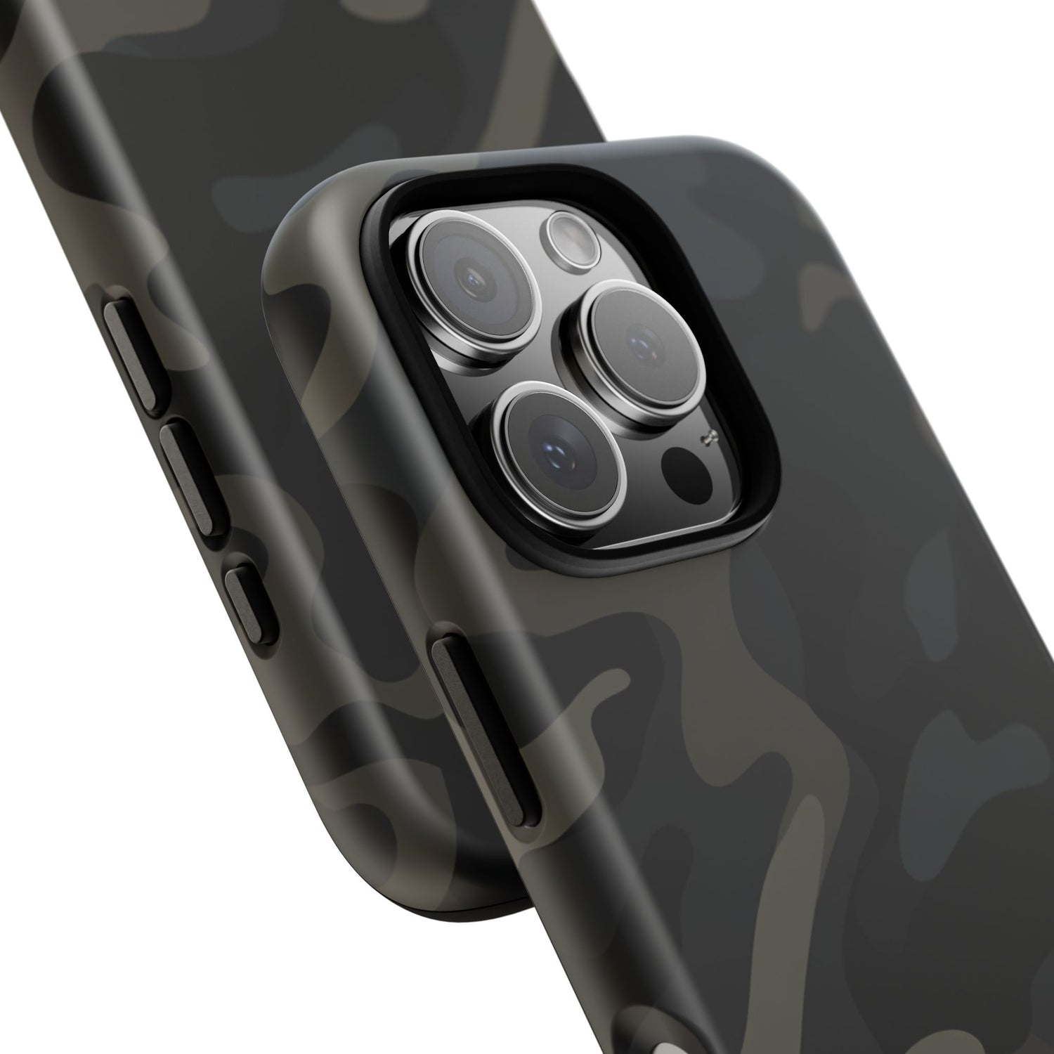 Black Camouflage Phone Case for iPhone, Samsung and Google Pixel