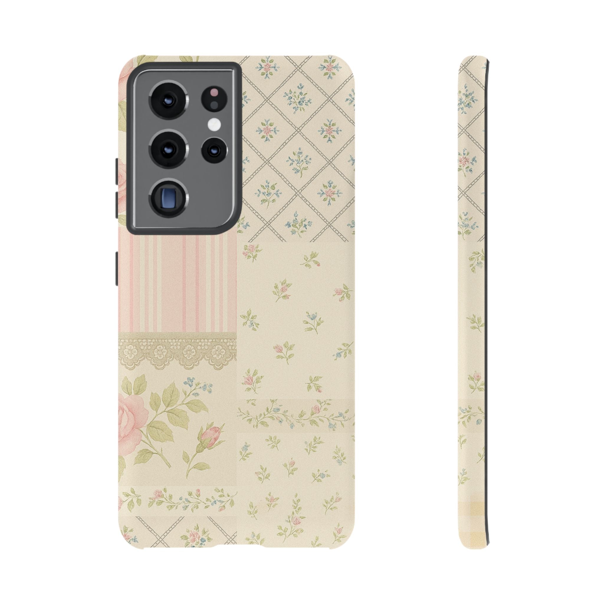 Floral Phone Case, Floral Tough Case, Protective Phone Case, Flower Case, Tough Phone Cover, Floral Tech Accessory Samsung Galaxy S21 Ultra Matte