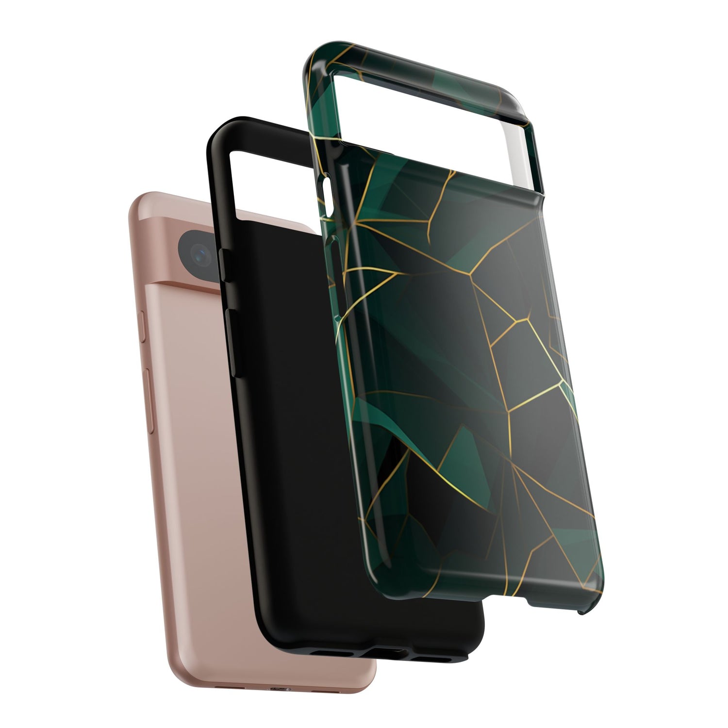 Emerald Veil - Geometric Luxe Phone Case