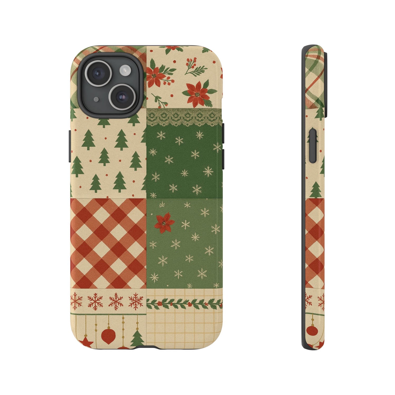 Festive Phone Cases, Luxury Black and Gold Design for Christmas Gift, Holiday Decor, Tough Case, Winter Celebration, Elegant iPhone Cover iPhone 15 Plus Glossy