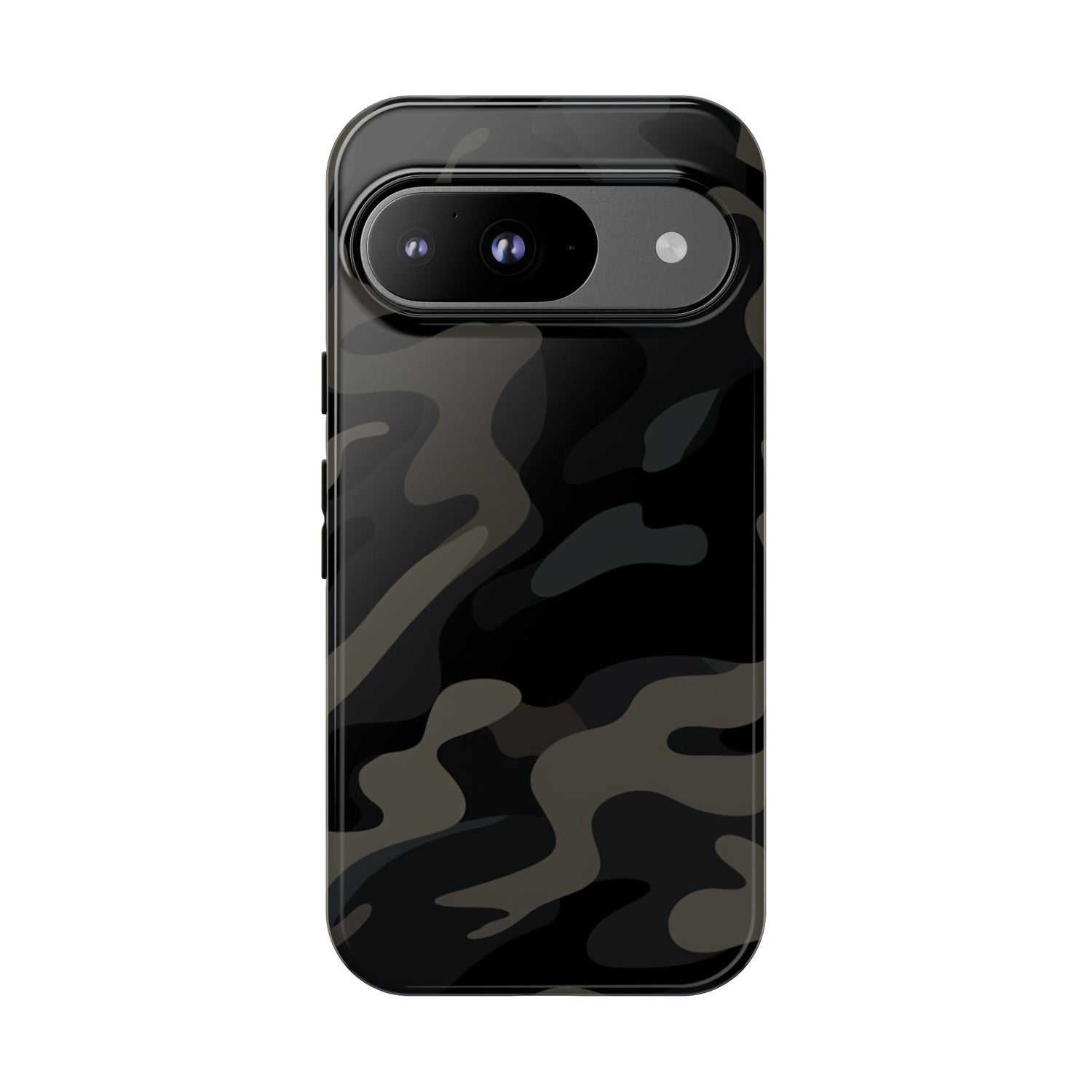 Black Camouflage Phone Case for iPhone, Samsung and Google Pixel Google Pixel 9 Glossy