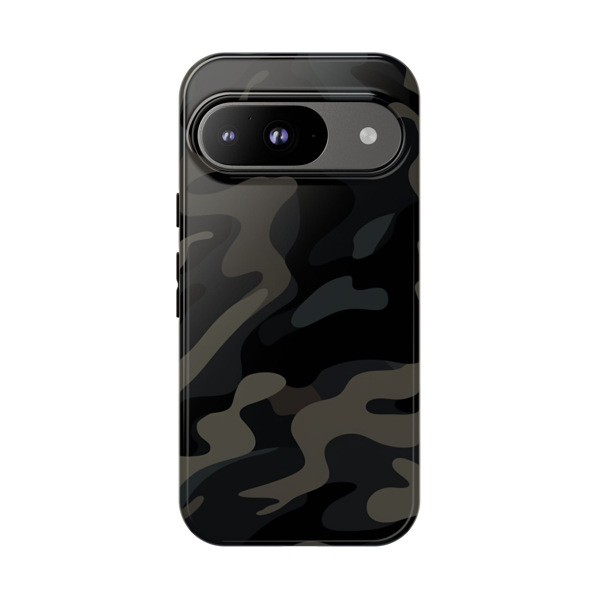 Black Camouflage Phone Case for iPhone, Samsung and Google Pixel Google Pixel 9 Glossy