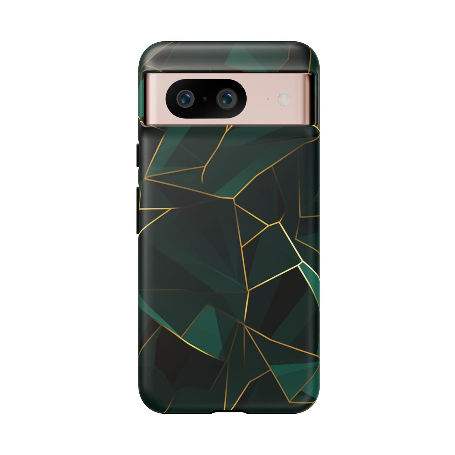 Emerald Veil - Geometric Luxe Phone Case Google Pixel 8 Matte