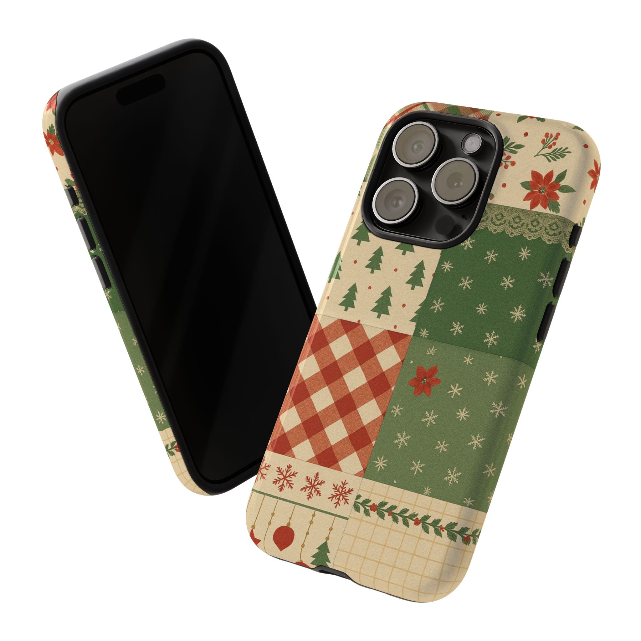 Festive Phone Cases, Luxury Black and Gold Design for Christmas Gift, Holiday Decor, Tough Case, Winter Celebration, Elegant iPhone Cover