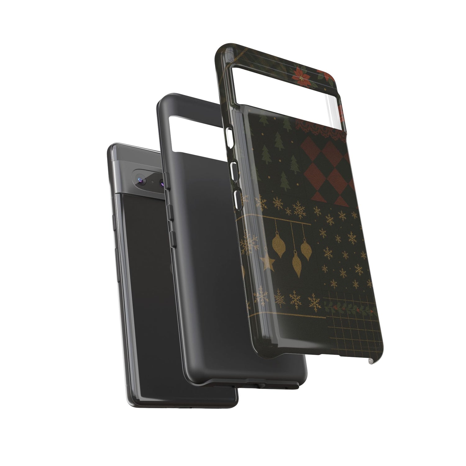 Black Luxury Phone Case for Christmas Festive Season - Tough design