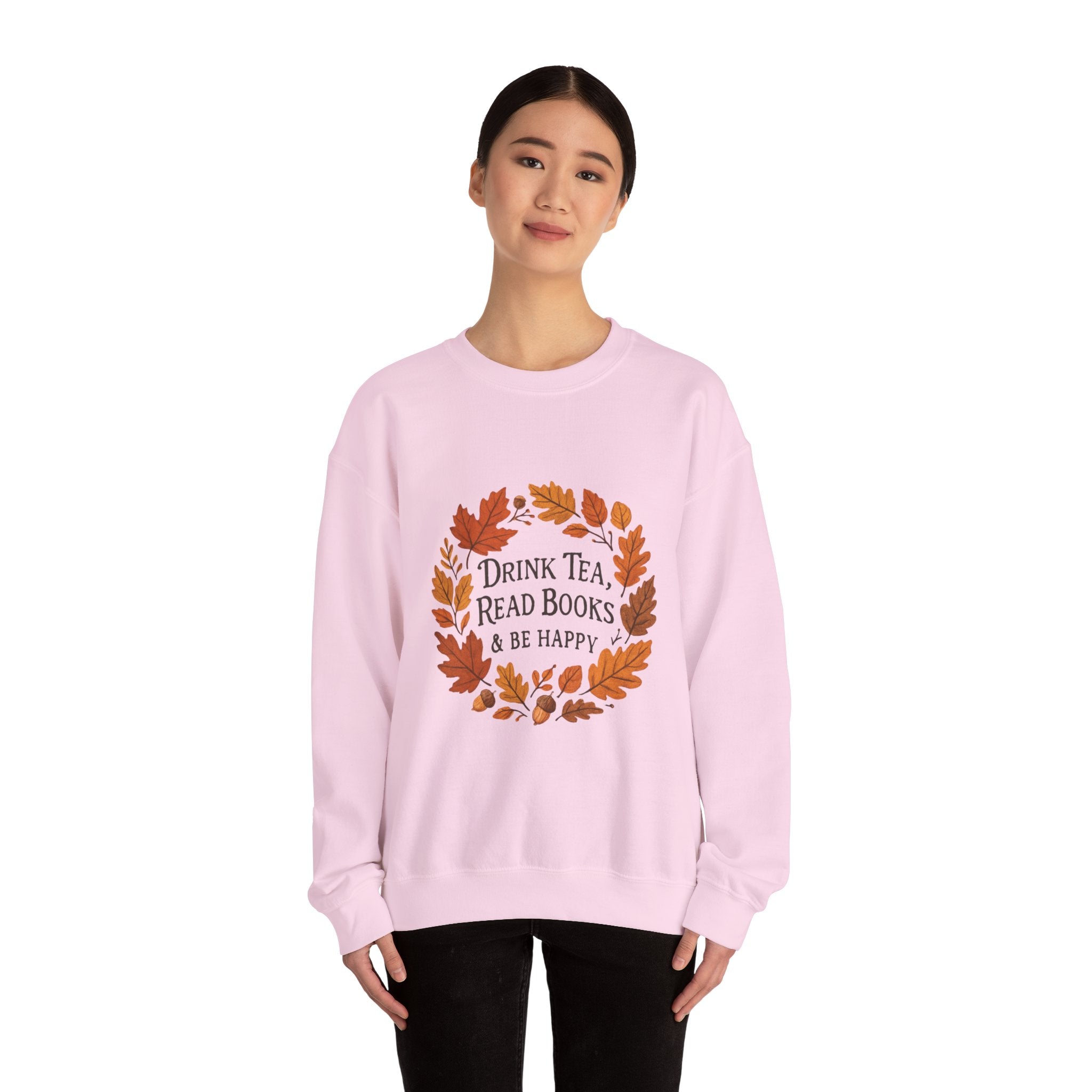 Cozy Book Lover Crewneck Sweatshirt - Fall Fashion Tea & Books Apparel | Gift for Readers