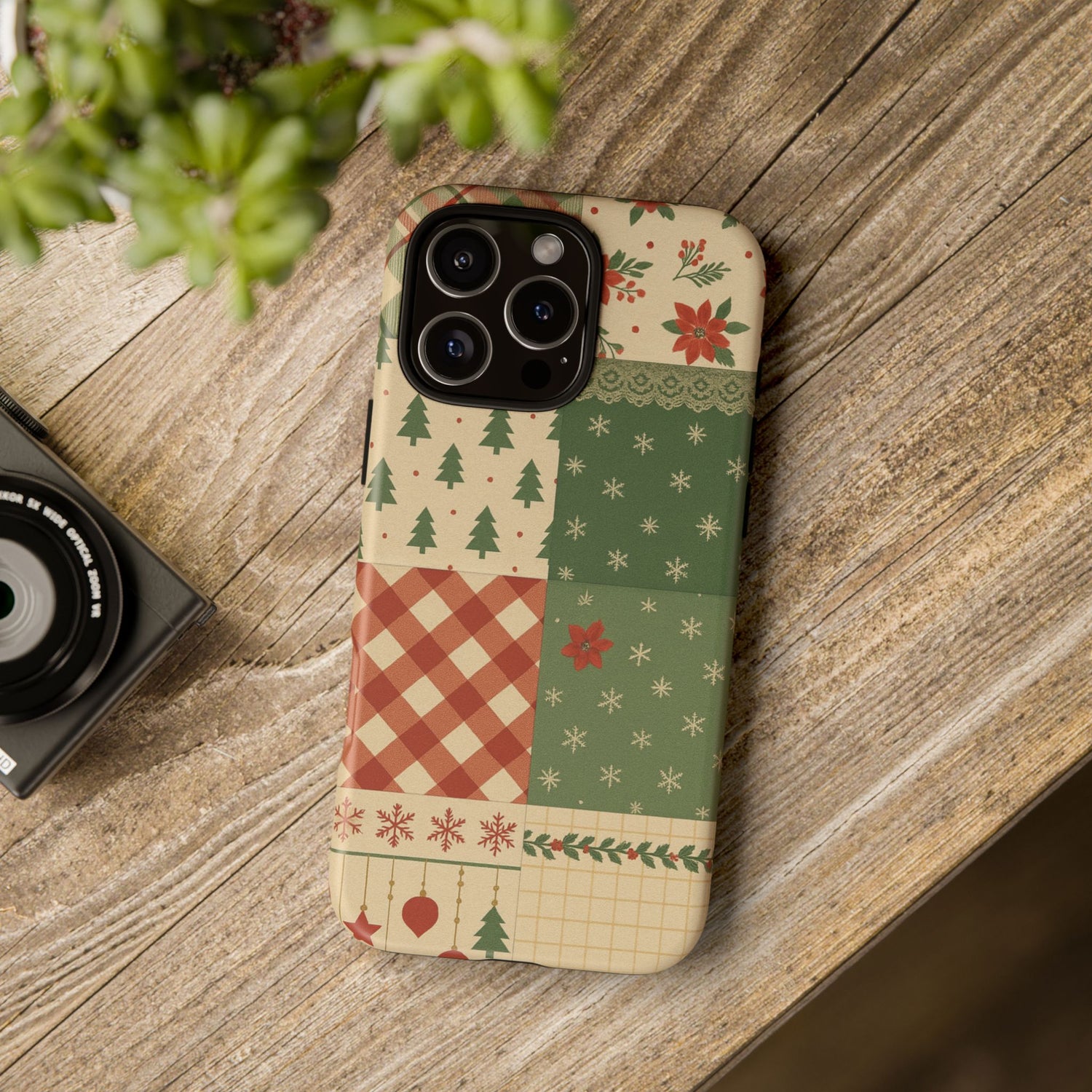 Festive Phone Cases, Luxury Black and Gold Design for Christmas Gift, Holiday Decor, Tough Case, Winter Celebration, Elegant iPhone Cover