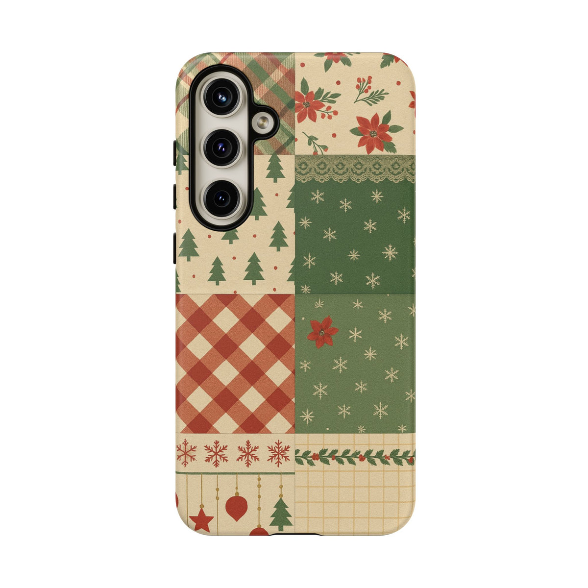 Festive Phone Cases, Luxury Black and Gold Design for Christmas Gift, Holiday Decor, Tough Case, Winter Celebration, Elegant iPhone Cover Samsung Galaxy S24 Plus Matte