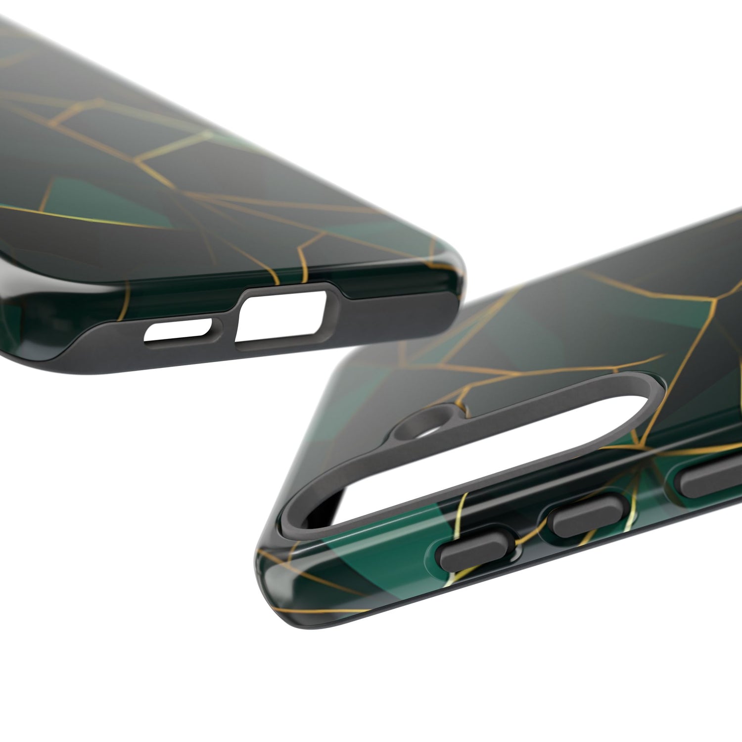 Emerald Veil - Geometric Luxe Phone Case