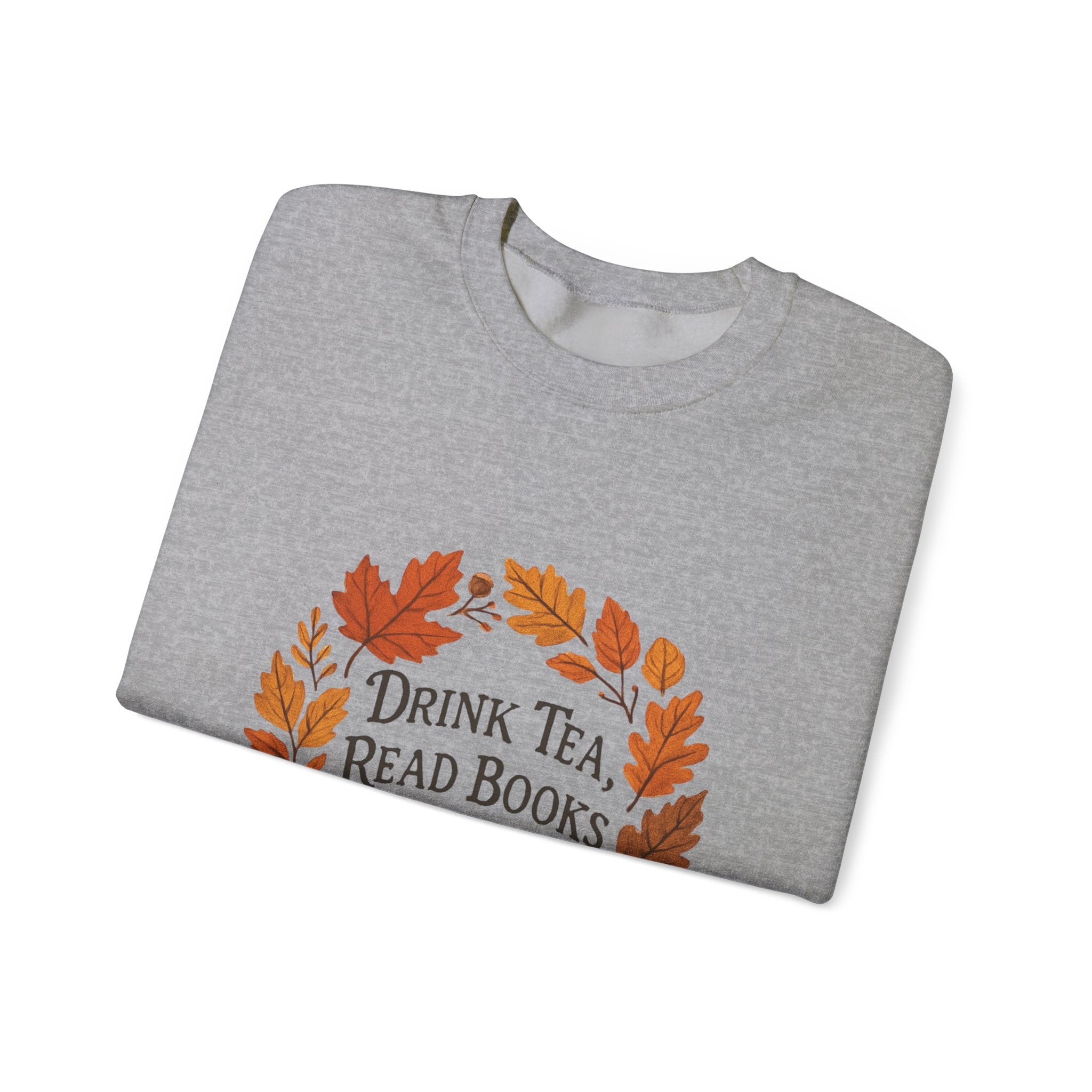 Cozy Book Lover Crewneck Sweatshirt - Fall Fashion Tea & Books Apparel | Gift for Readers