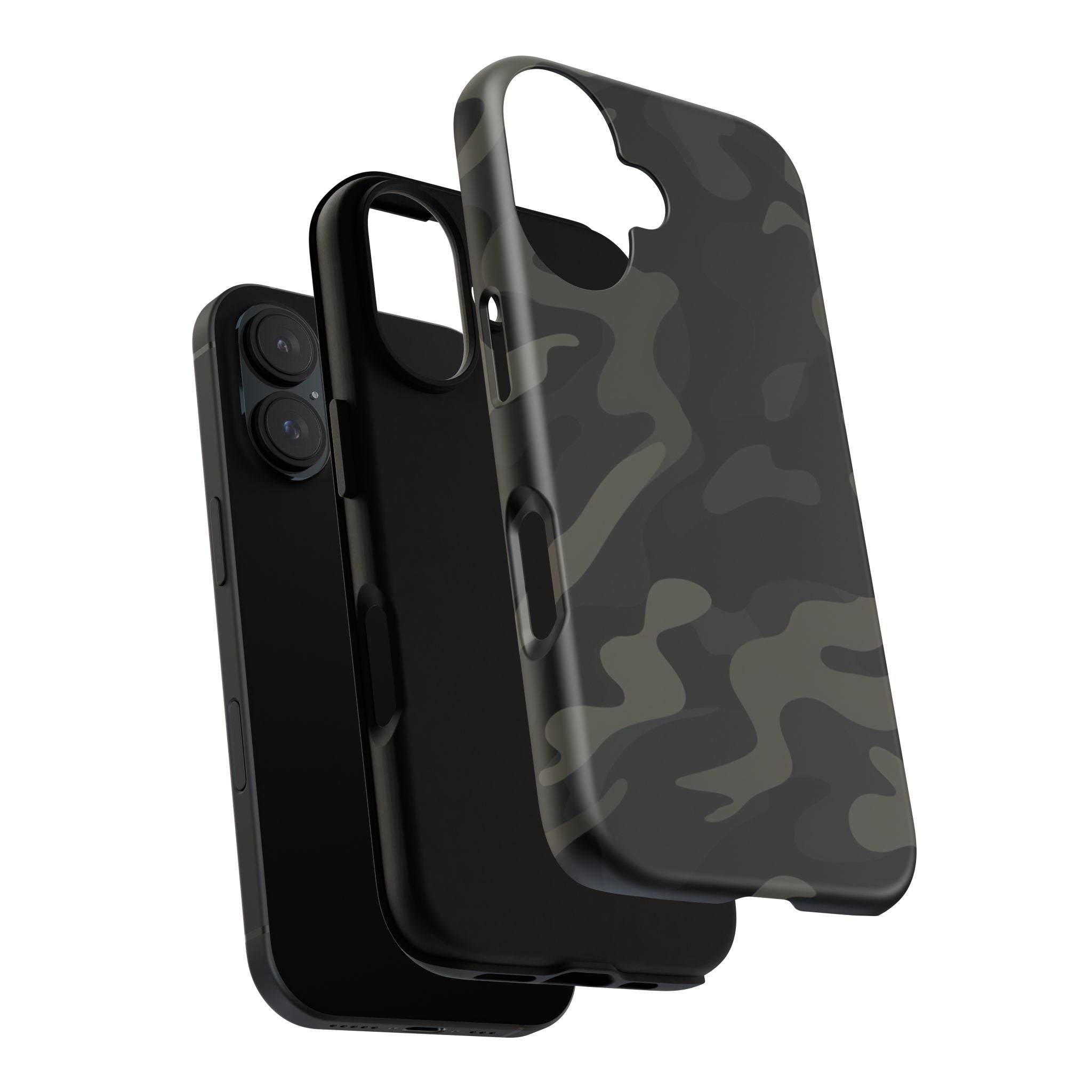 Black Camouflage Phone Case for iPhone, Samsung and Google Pixel