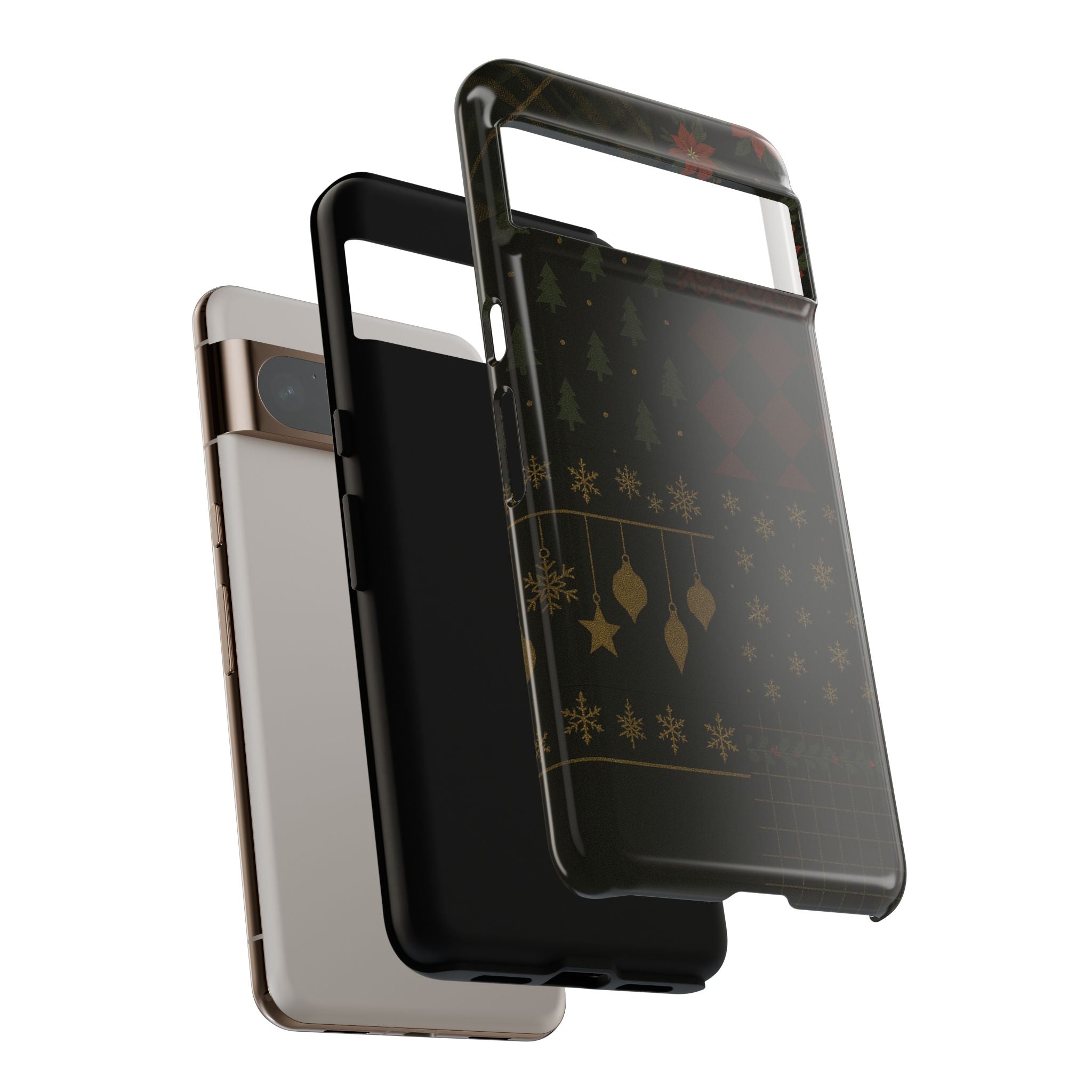 Black Luxury Phone Case for Christmas Festive Season - Tough design