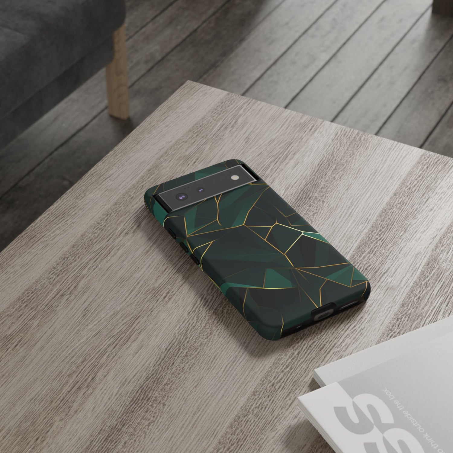 Emerald Veil - Geometric Luxe Phone Case