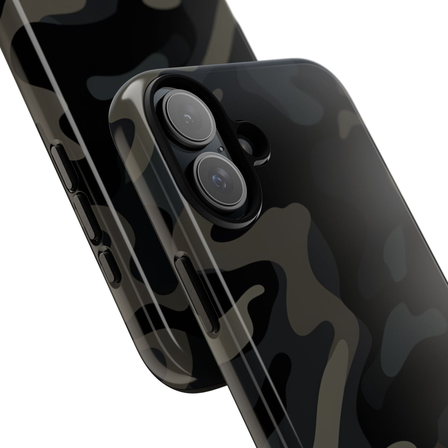 Black Camouflage Phone Case for iPhone, Samsung and Google Pixel