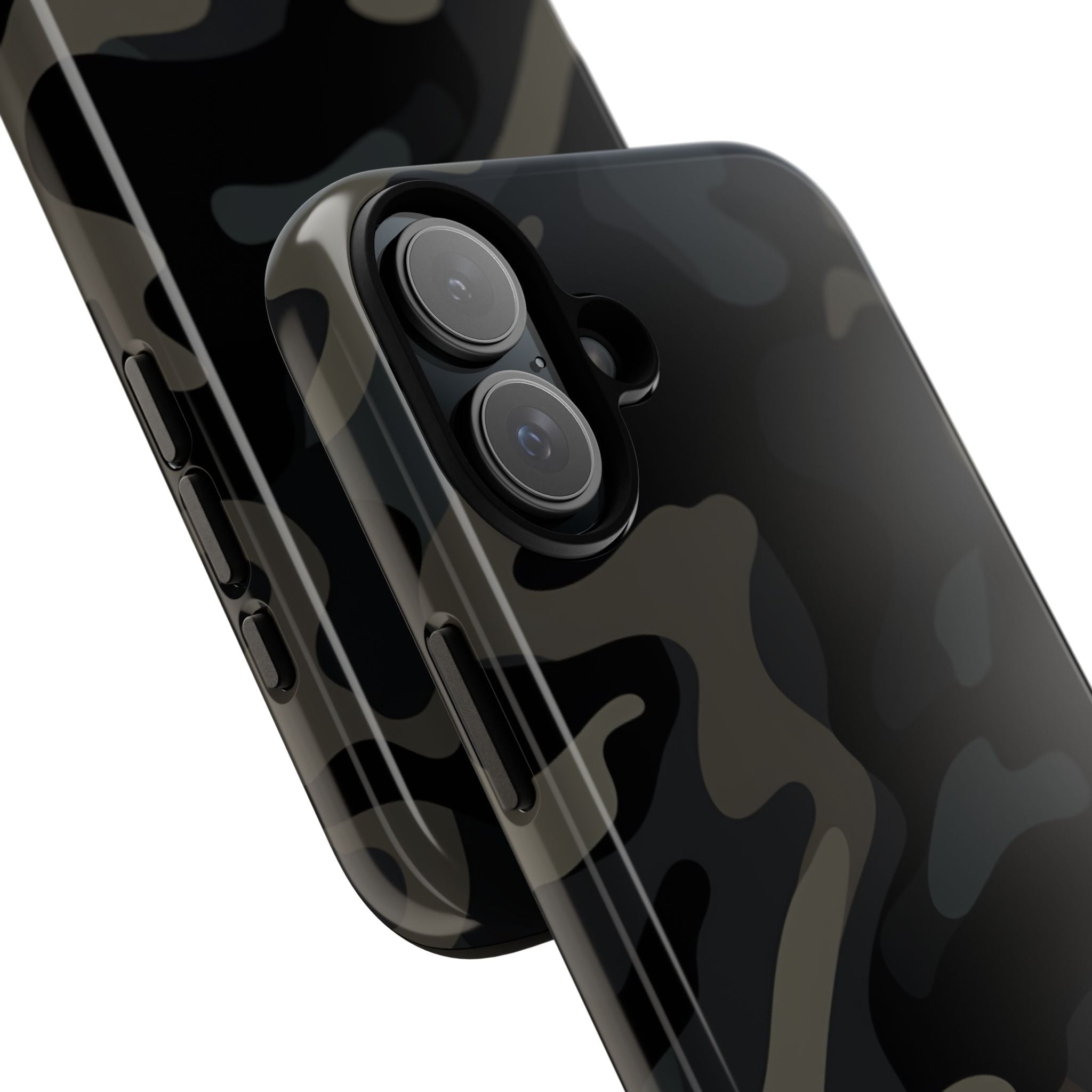 Black Camouflage Phone Case for iPhone, Samsung and Google Pixel