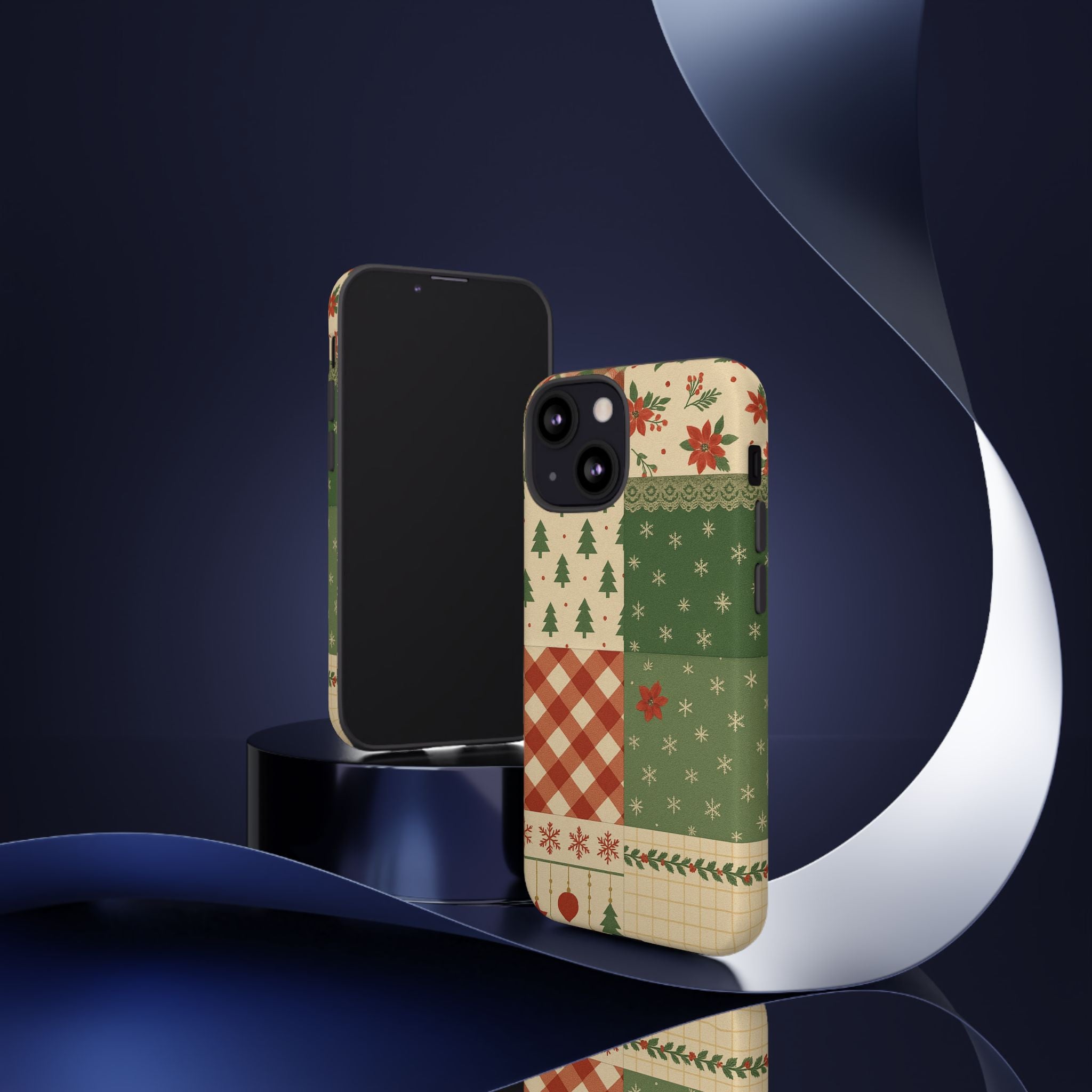 Festive Phone Cases, Luxury Black and Gold Design for Christmas Gift, Holiday Decor, Tough Case, Winter Celebration, Elegant iPhone Cover