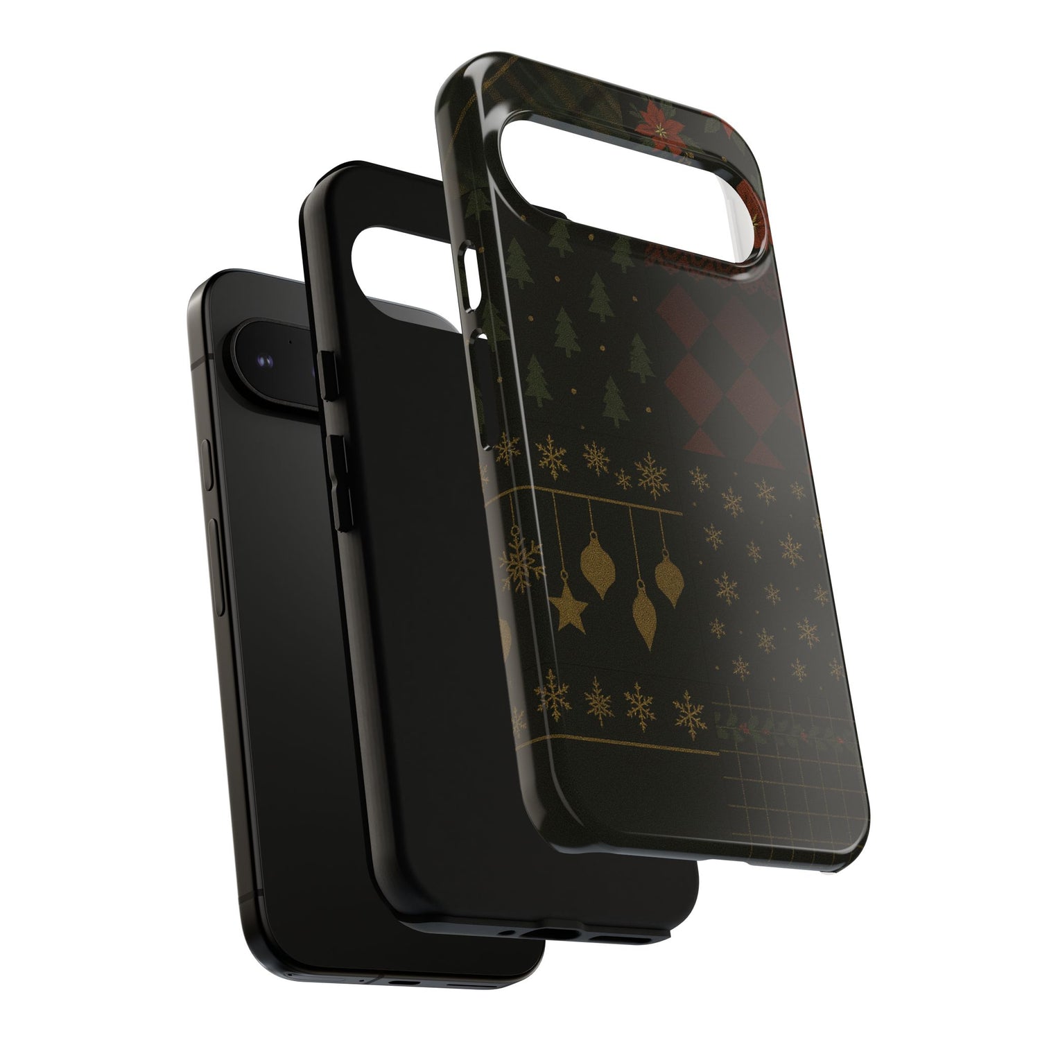 Black Luxury Phone Case for Christmas Festive Season - Tough design