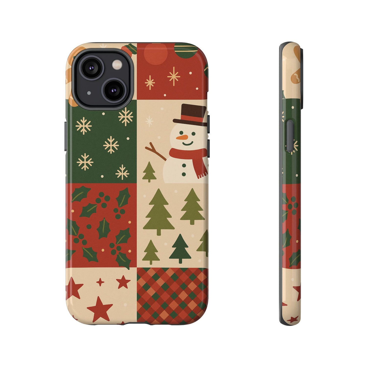 Festive Phone Case - Holiday Cheer, Christmas Gift, Winter Decor, Cute Cell Phone Cover, Seasonal Accessory, Unique Present iPhone 14 Plus Glossy
