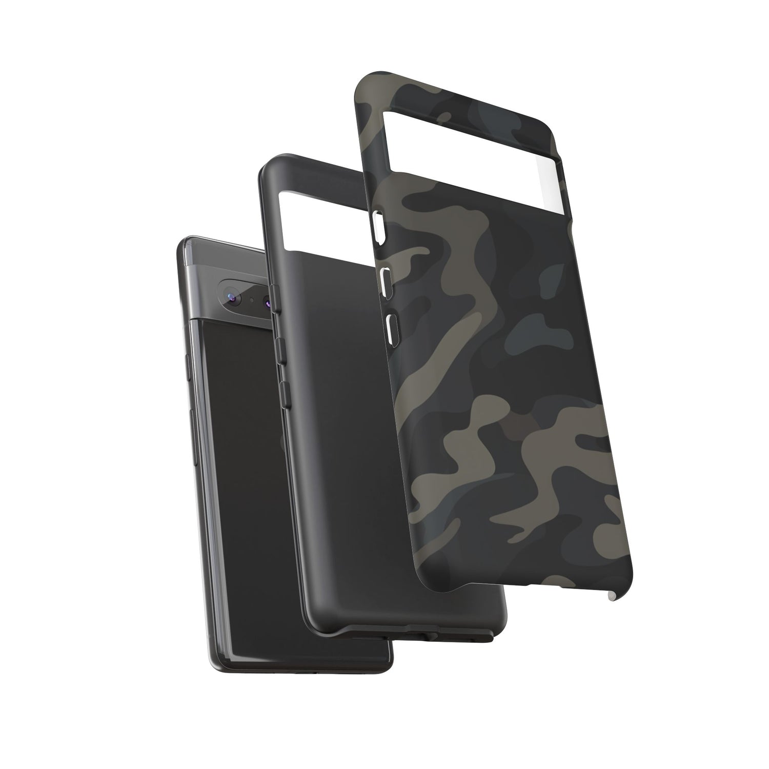 Black Camouflage Phone Case for iPhone, Samsung and Google Pixel