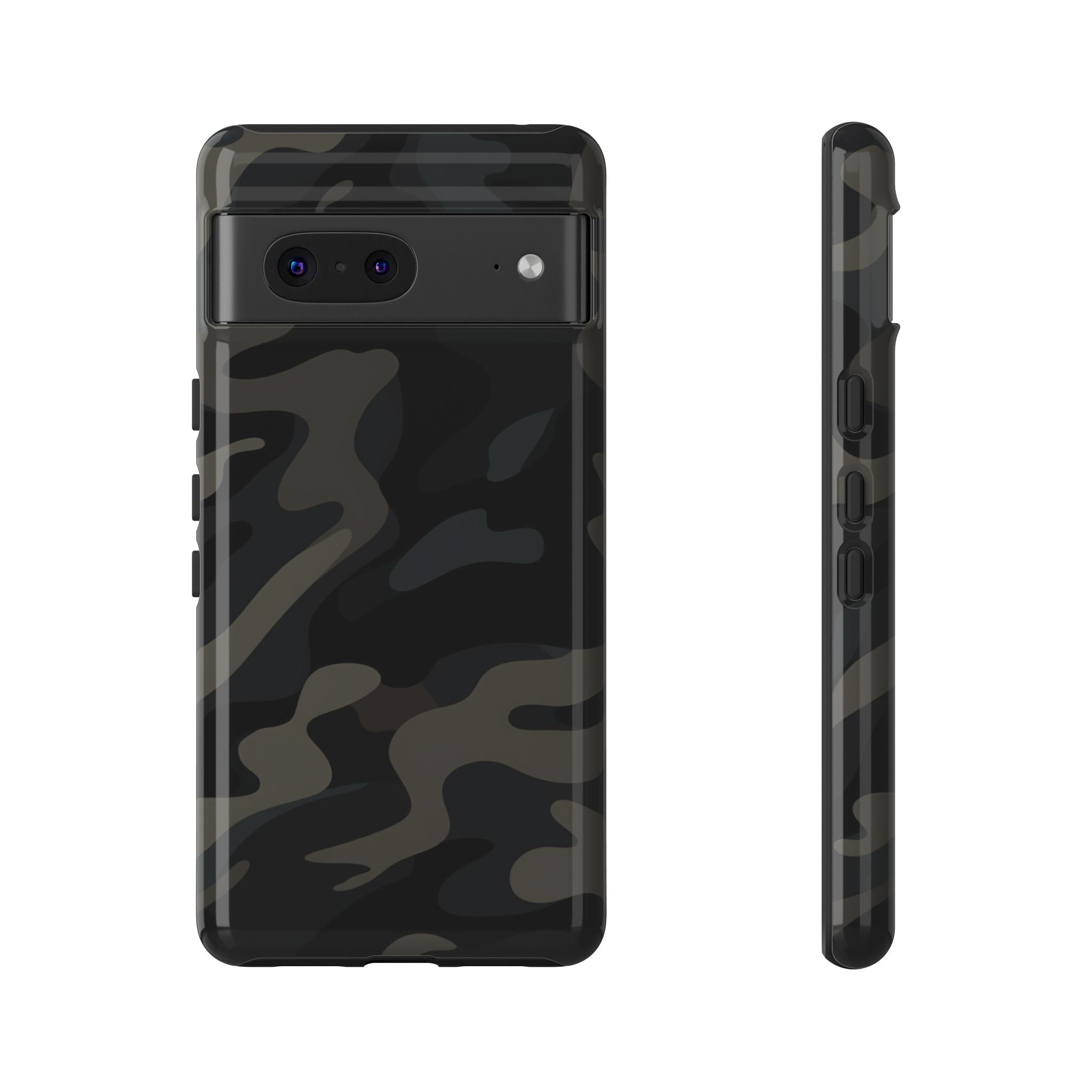 Black Camouflage Phone Case for iPhone, Samsung and Google Pixel Google Pixel 7 Glossy