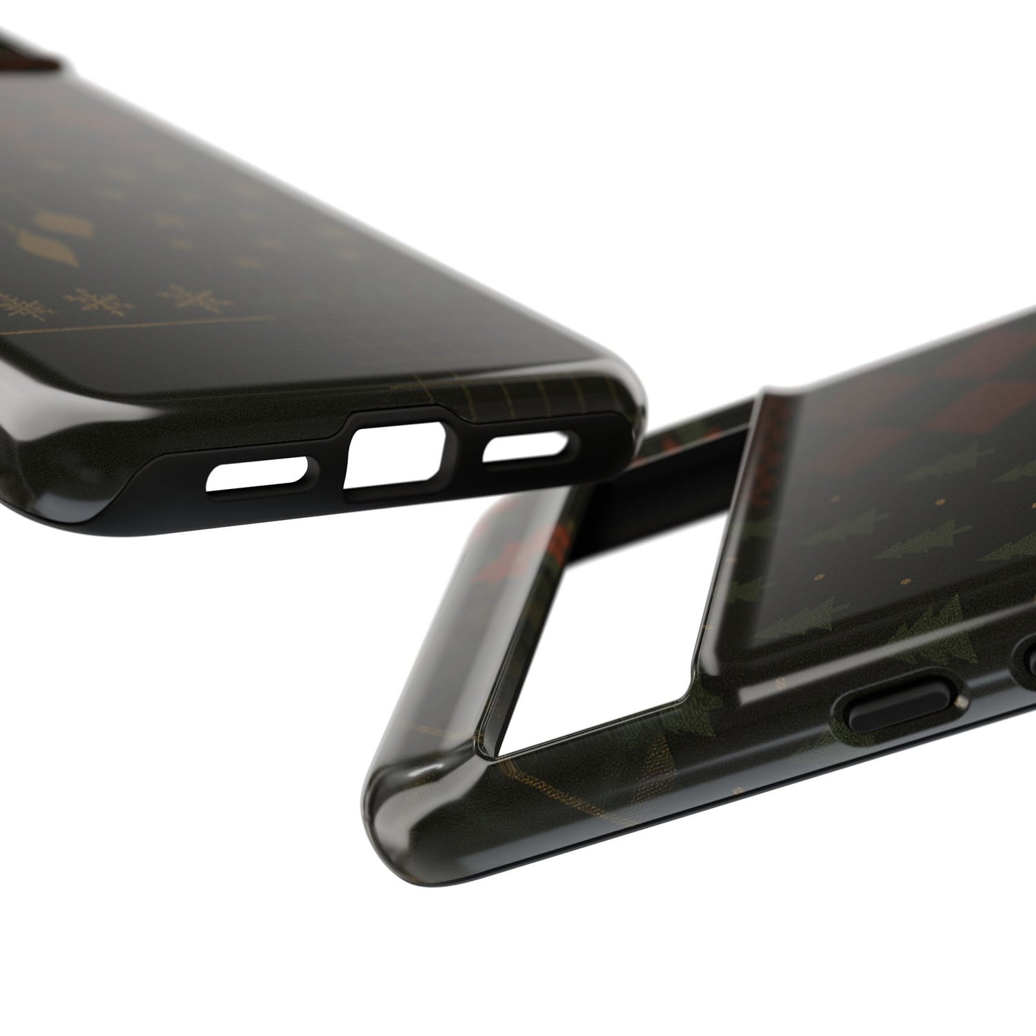 Black Luxury Phone Case for Christmas Festive Season - Tough design