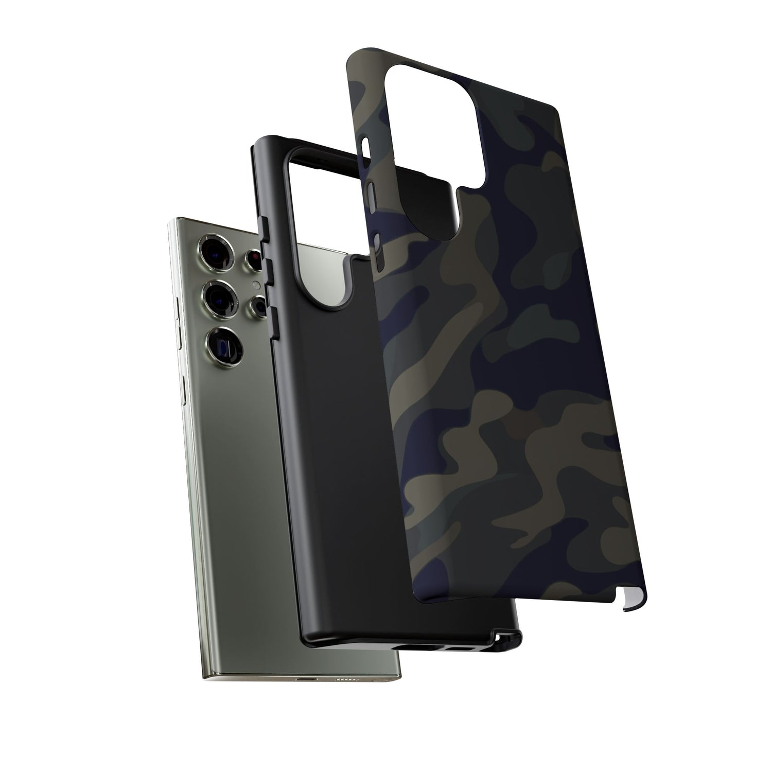 Black Camouflage Phone Case for iPhone, Samsung and Google Pixel