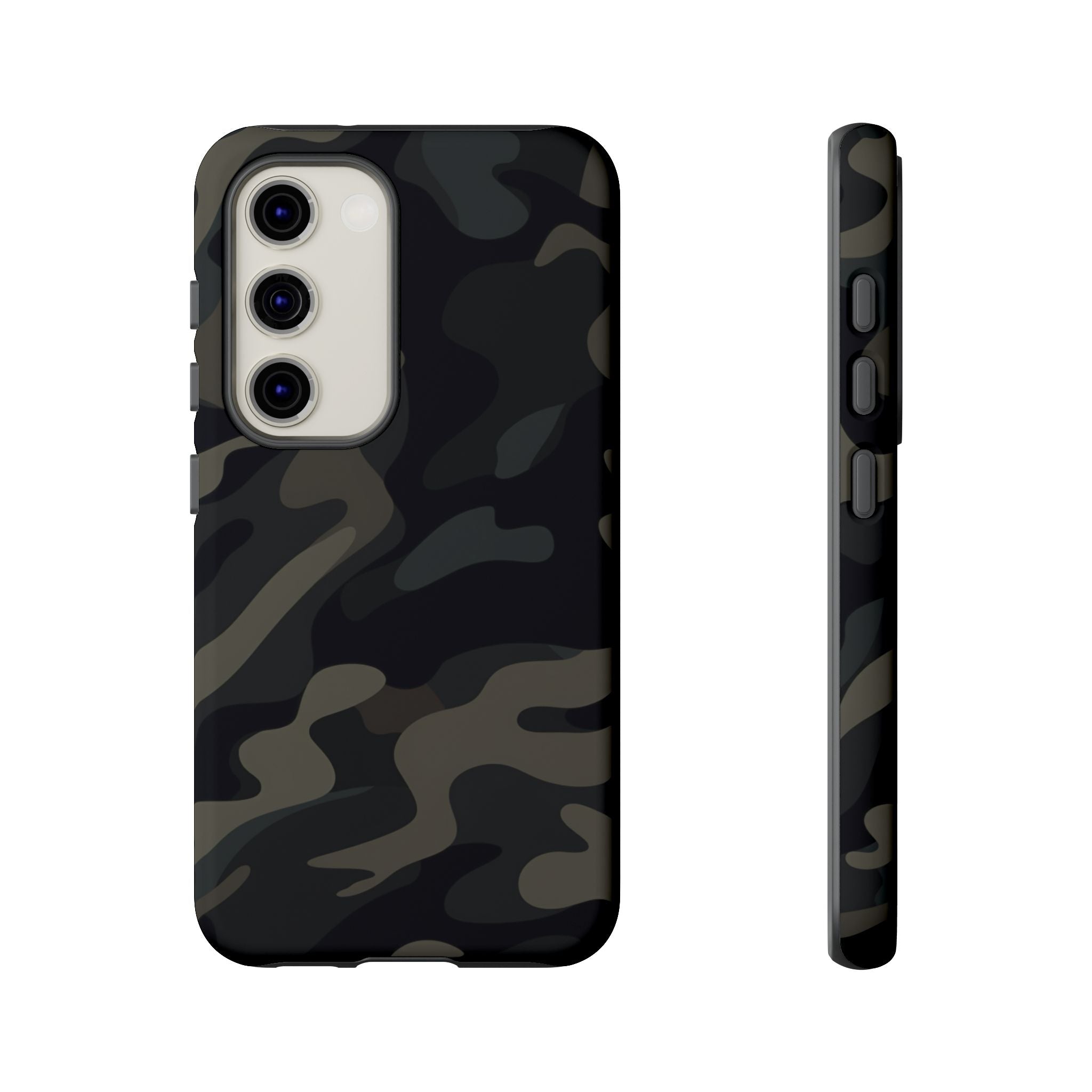 Black Camouflage Phone Case for iPhone, Samsung and Google Pixel Samsung Galaxy S23 Matte