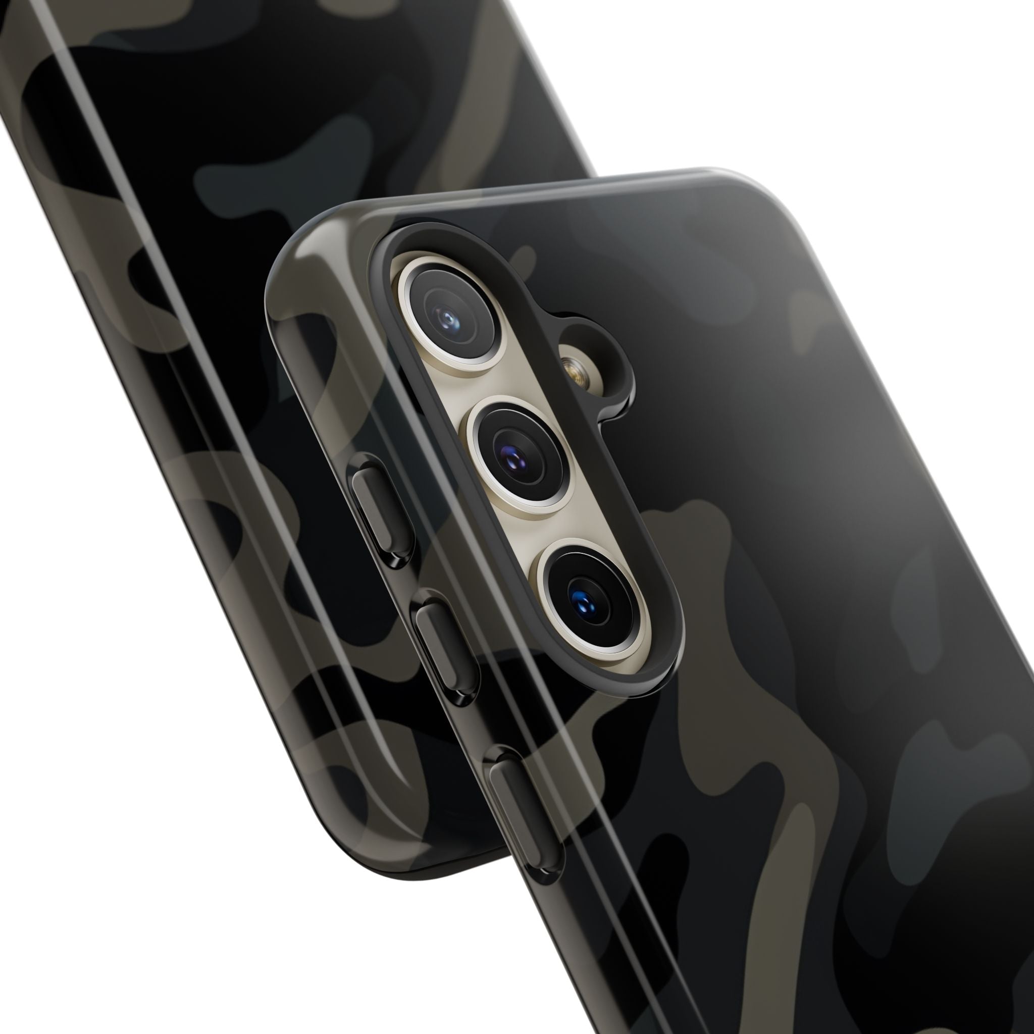 Black Camouflage Phone Case for iPhone, Samsung and Google Pixel