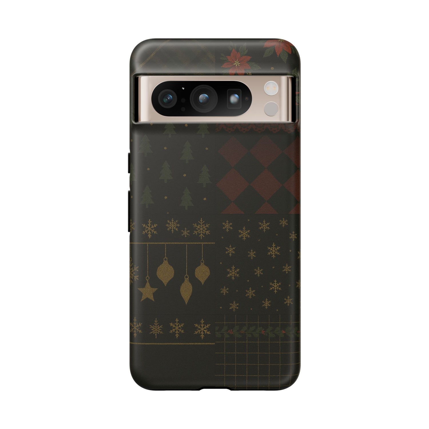 Black Luxury Phone Case for Christmas Festive Season - Tough design Google Pixel 8 Pro Matte