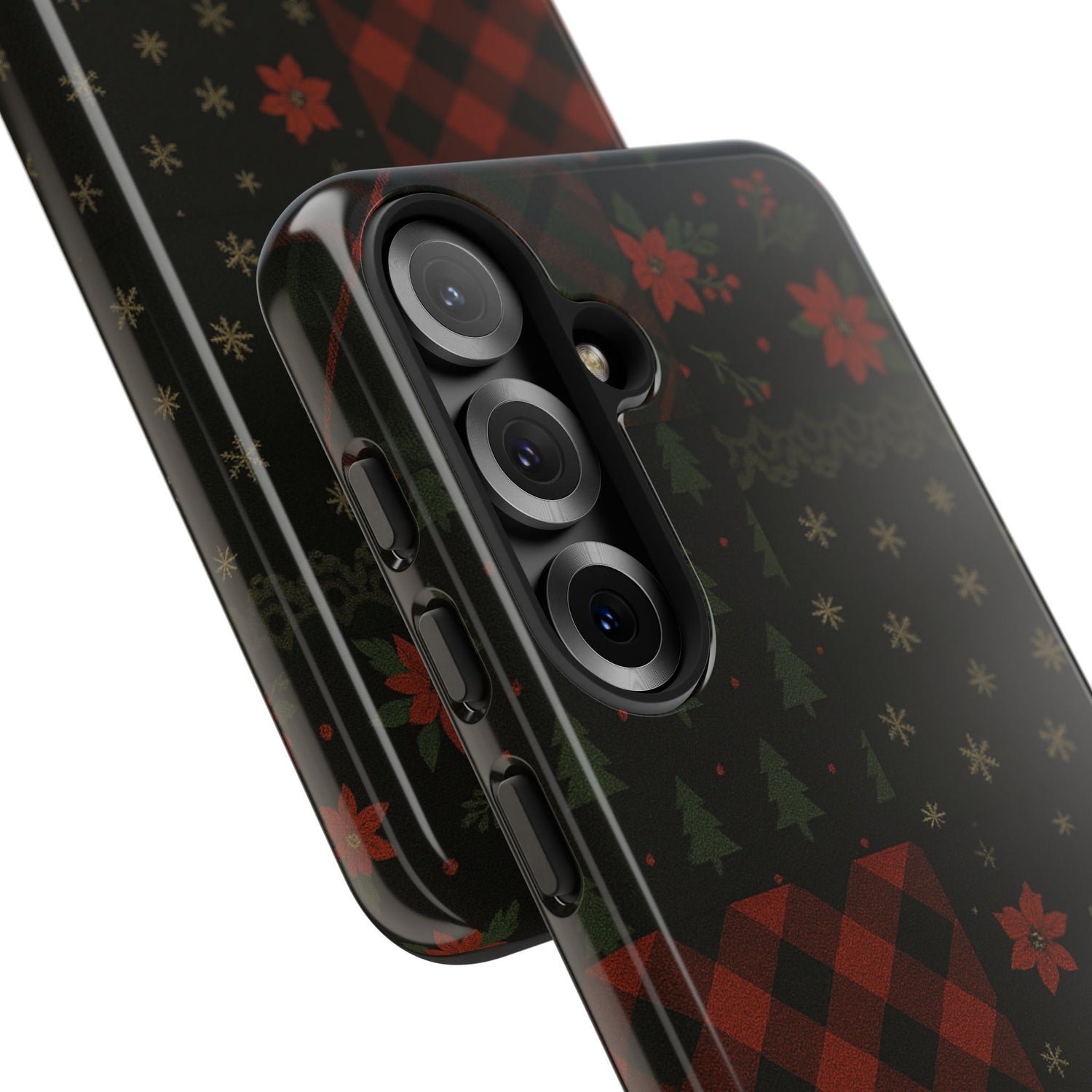 Black Festive Phone Case - Christmas Phone Cover - Tough Design