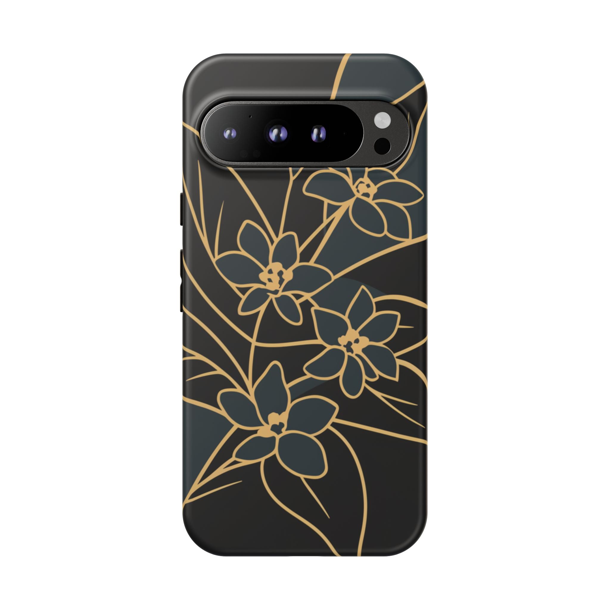 Golden Bloom - Elegant Floral Line Art Phone Case Google Pixel 9 Pro XL Matte